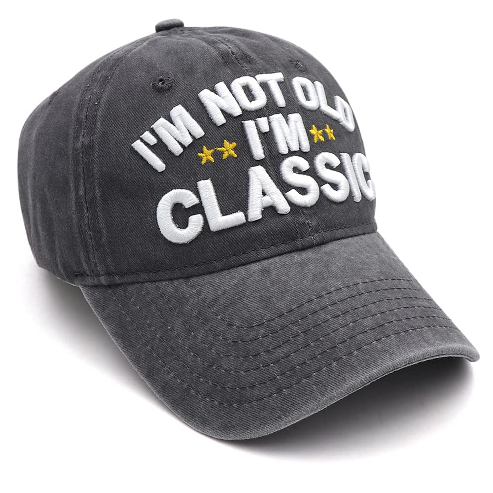 Funny Retirement & Birthday Gifts for Men & Women - 'I'm Not Old' Classic Baseball Cap | Novelty Gag Gift for Dad, Grandpa, Elderly | Perfect for Parties, Jokes & Casual Wear