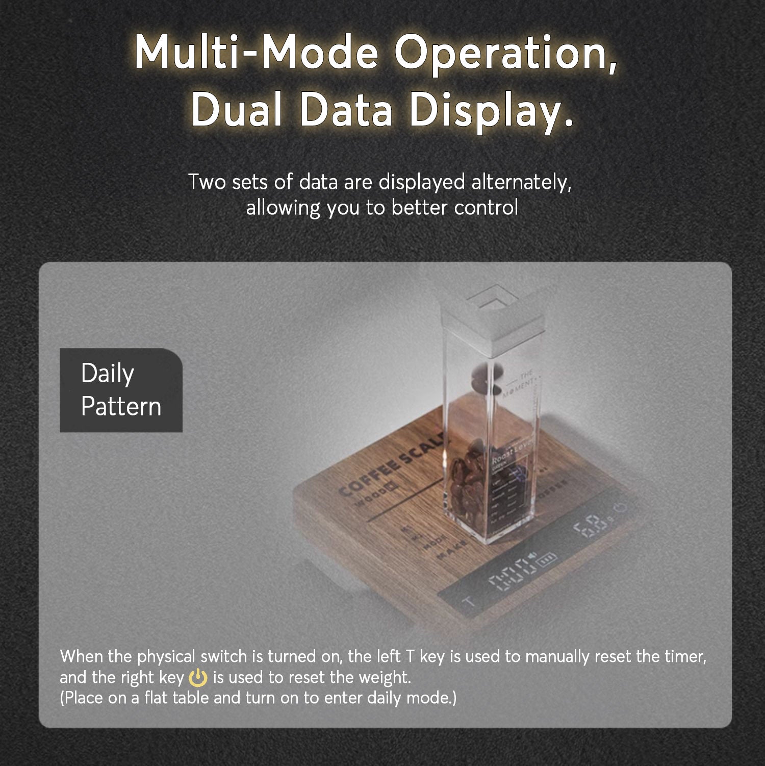 High Precision Digital Wooden Coffee Scale with Touch Sensor - Perfect for Pour Over, Espresso, and Home Brewing | MUVNA