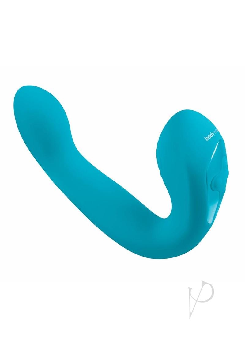 Bodywand I.D. Beckon Rechargeable Silicone Dual Stimulating Vibrator - Teal Blue | Powerful G-Spot & Clitoral Massager for Women | Perfect for Solo Play & Couples Intimacy