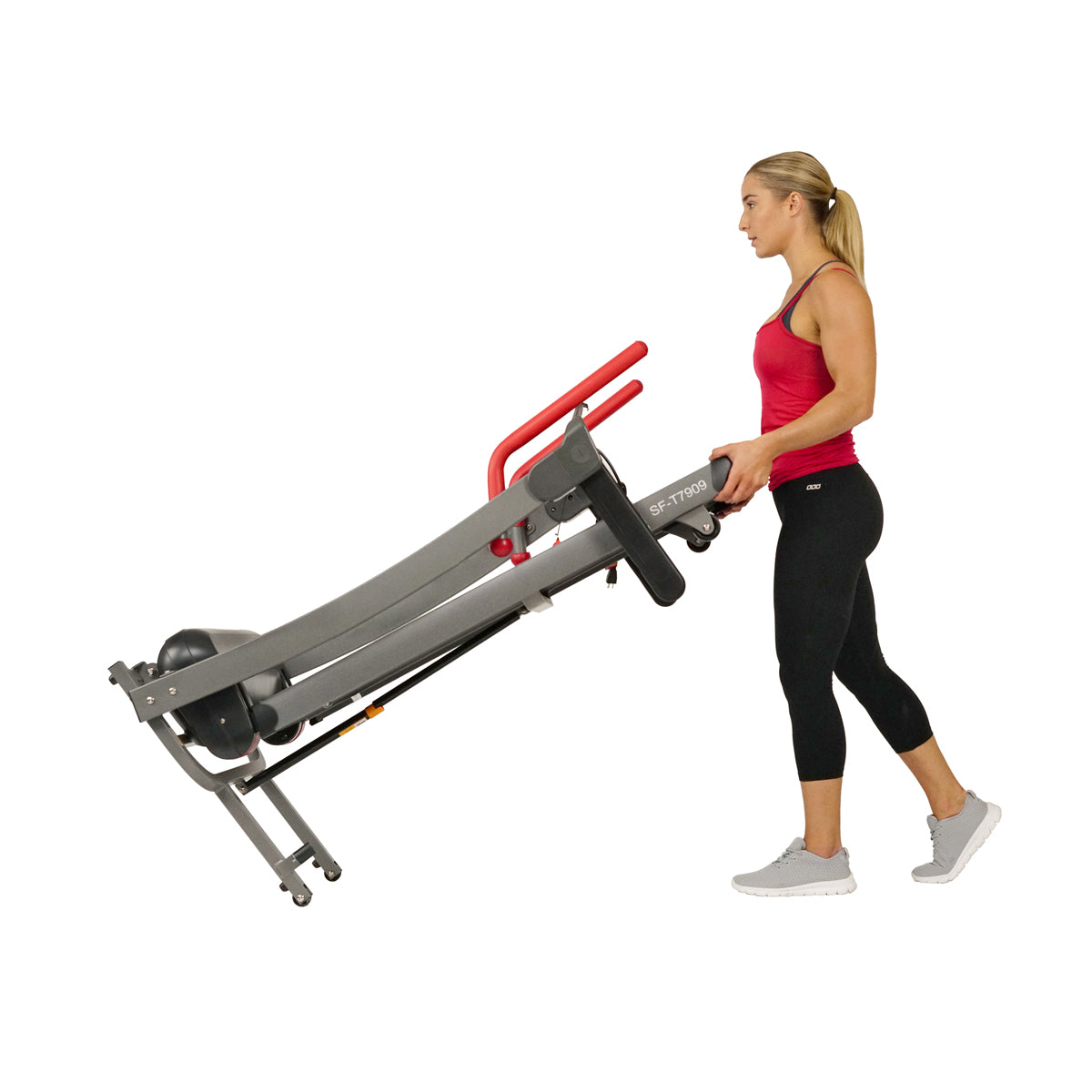 Folding Electric Treadmill with 12-Level Auto Incline, LCD Display & Heart Rate Monitor - SF T7909 | Perfect for Home Gym, Cardio Workout & Small Spaces