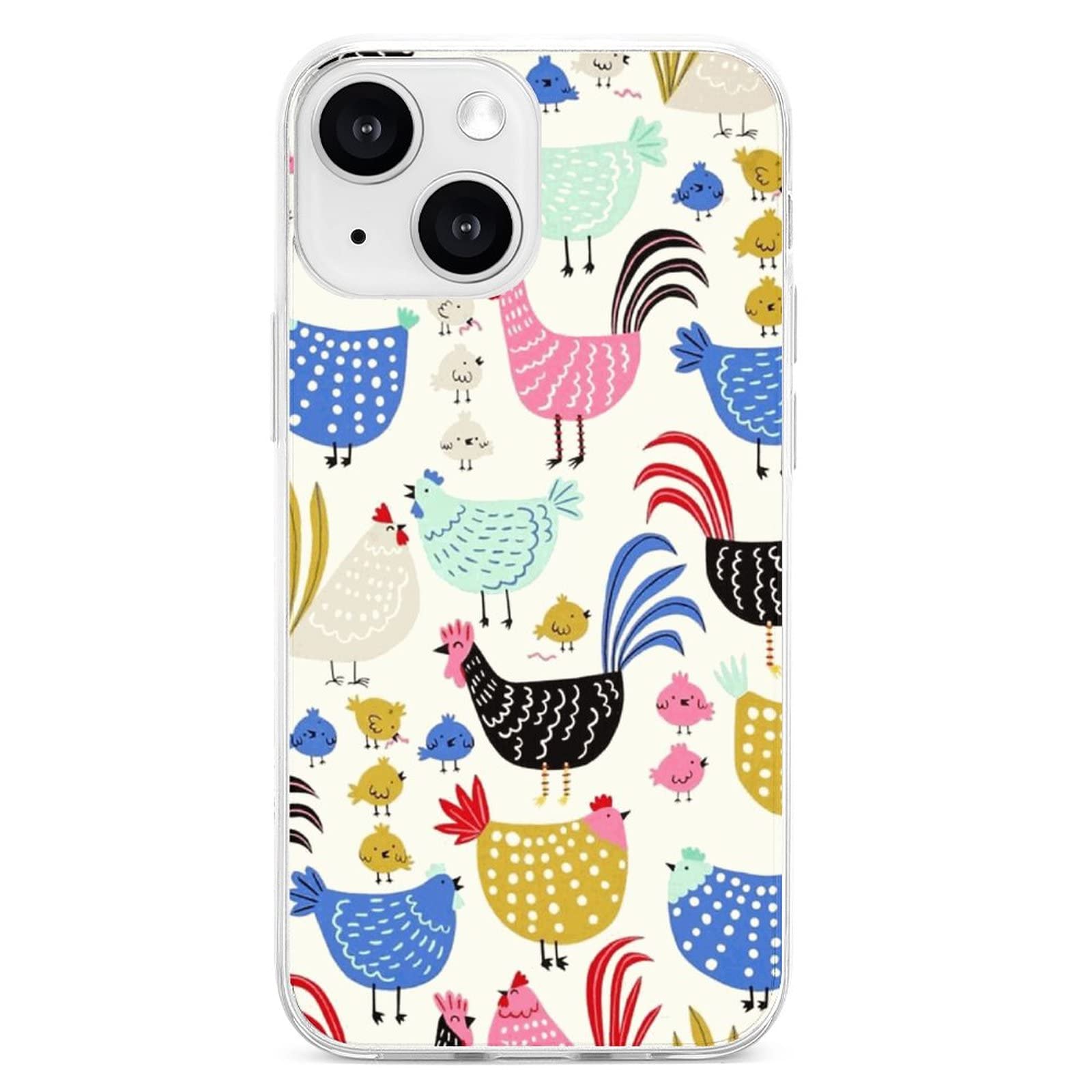 Cute Cartoon Chicken iPhone 13 Case - Shockproof TPU Protective Cover for iPhone 13 Pro Max/13 Pro/13 Mini - Anti-Scratch & Anti-Collision Design - Perfect for Daily Use, Travel & Gift Giving