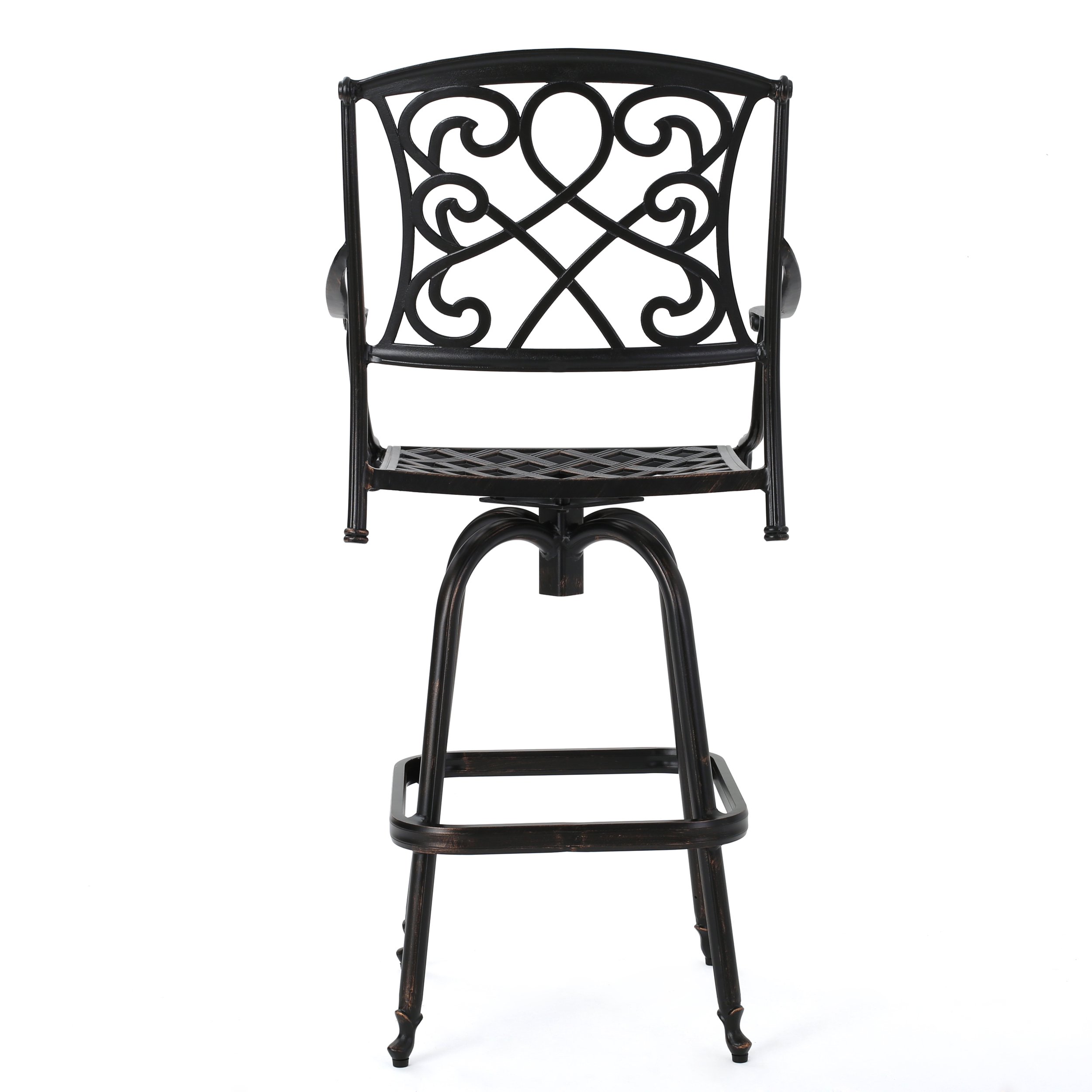 Christopher Knight Home Santa Maria Barstool - Shiny Copper Metal Bar Height Stool for Kitchen Island, Breakfast Bar & Home Decor