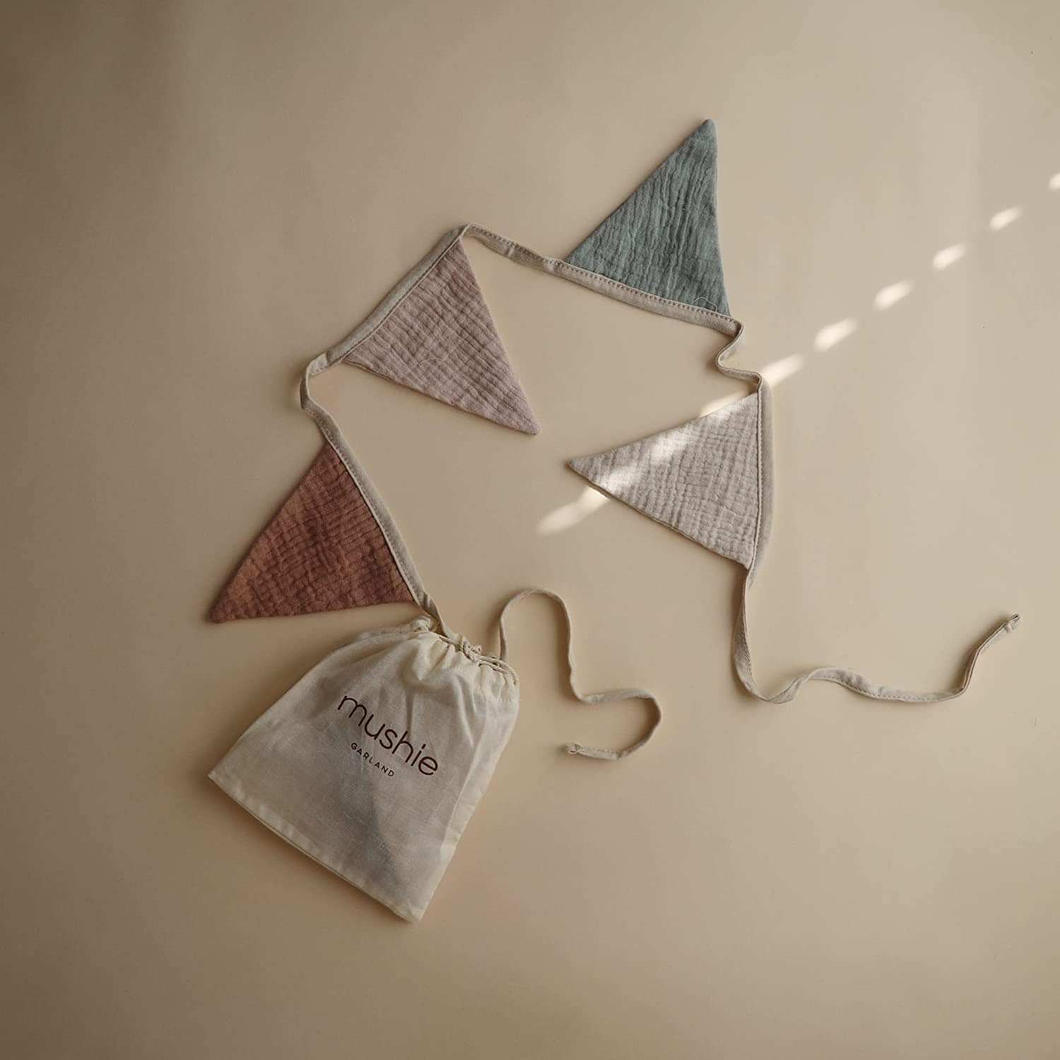 Mushie Baby Garland - Soft & Safe Nursery Decor for Newborns & Toddlers - Perfect for Cribs, Playrooms & Baby Showers