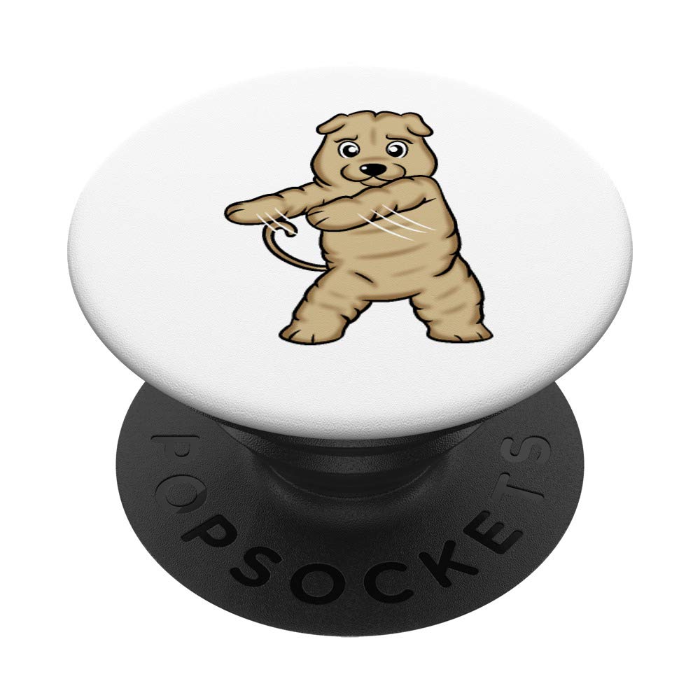 Flossing Dance Shar Pei Dog PopSockets PopGrip - Interchangeable Phone Grip for iPhone, Samsung & Tablets | Cute Pet Accessory for Dog Lovers | Perfect for Selfies, Gaming & Daily Use