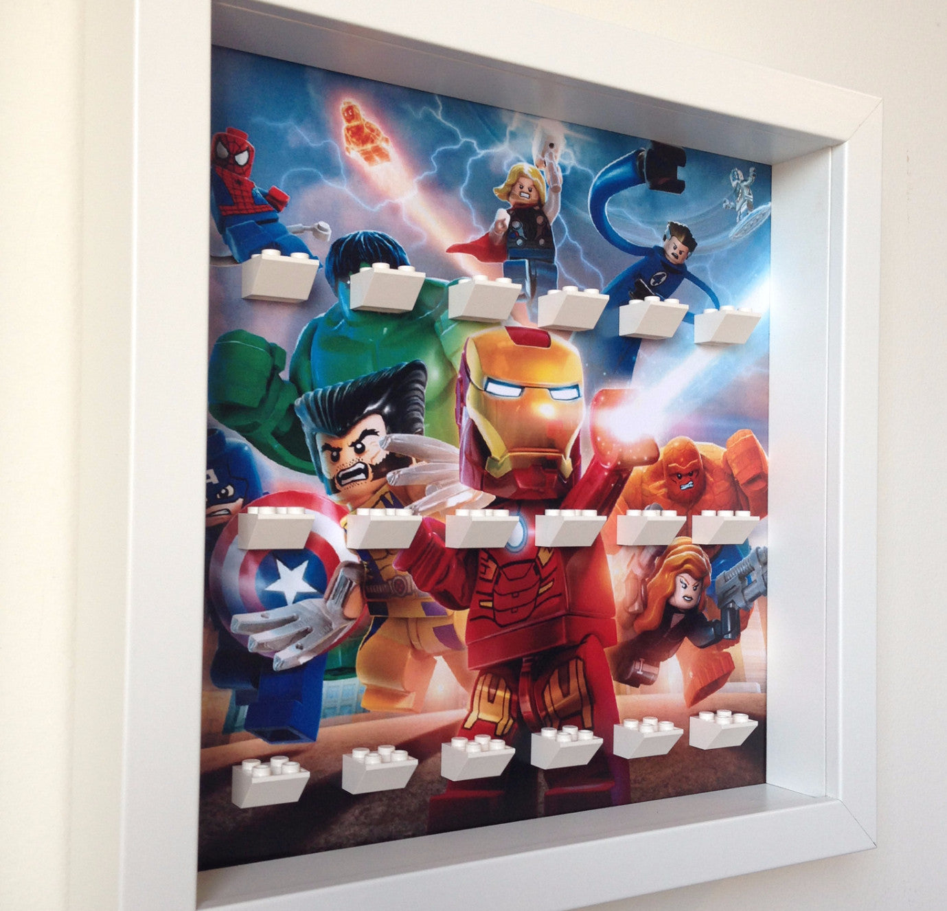 Lego® Marvel Super Heroes Minifigure Display Frame - Collectible Minifigures Showcase for Home & Office Decor