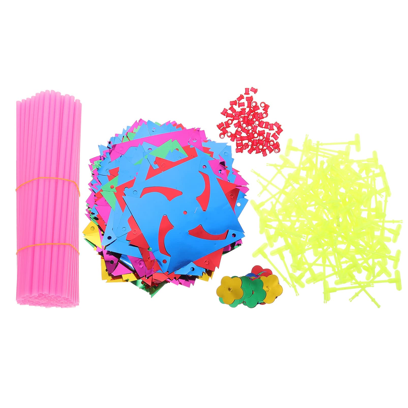 100pcs Colorful DIY Paper Pinwheels - Rainbow Windmill Spinners for Outdoor Garden, Lawn Decor, Birthday Parties & Wedding Events - Fun Kids Crafts & Summer Backyard Activities