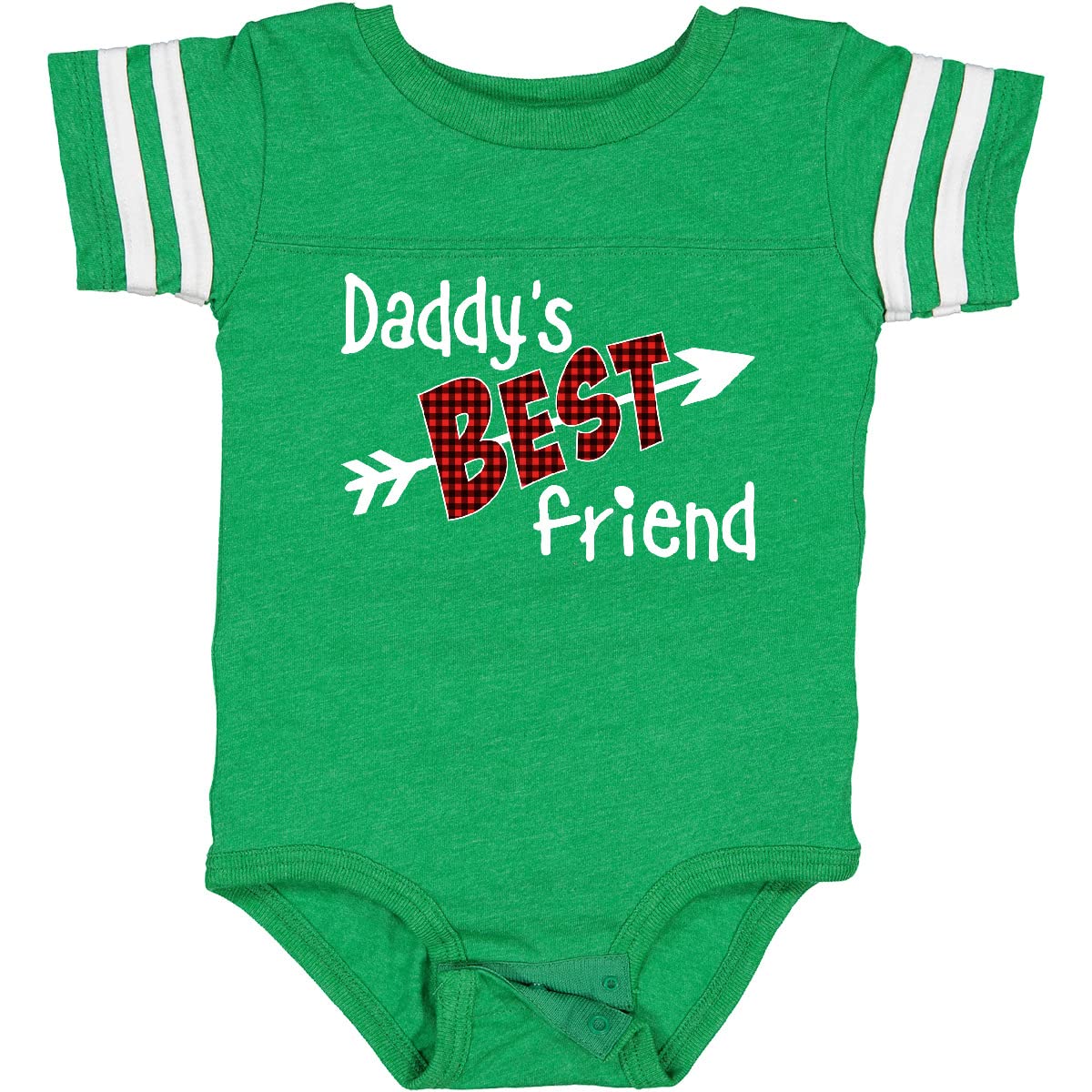 Inktastic Daddy's Best Friend Arrow & Plaid Baby Bodysuit - Cute Newborn Outfit for Family Photos & Special Occasions