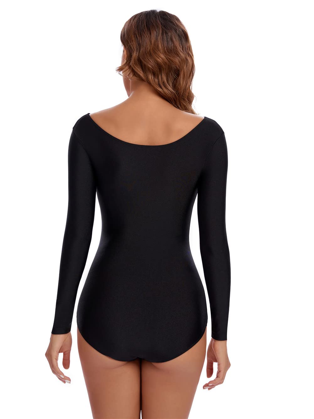 Women's Long Sleeve Leotard Ballet Dance Costume - Stretchable Ballet Bodysuit for Dance Class, Performance & Practice - Perfect for Ballet, Jazz, Contemporary & Gymnastics
