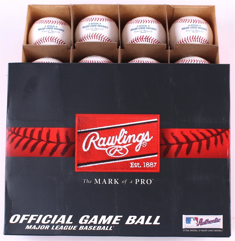 Rawlings Official Major League Leather Game Baseballs - 12 Pack (One Dozen) for Baseball Training, Games & Collectibles - Perfect for MLB Practice, Youth Leagues & Sports Memorabilia