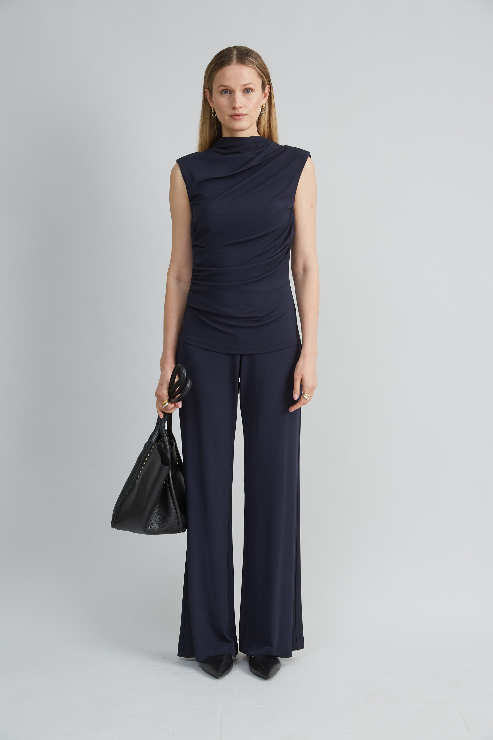 Matte Jersey Wide Leg Pants for Women - Comfortable High Waisted Lounge Pants for Yoga, Travel & Casual Wear