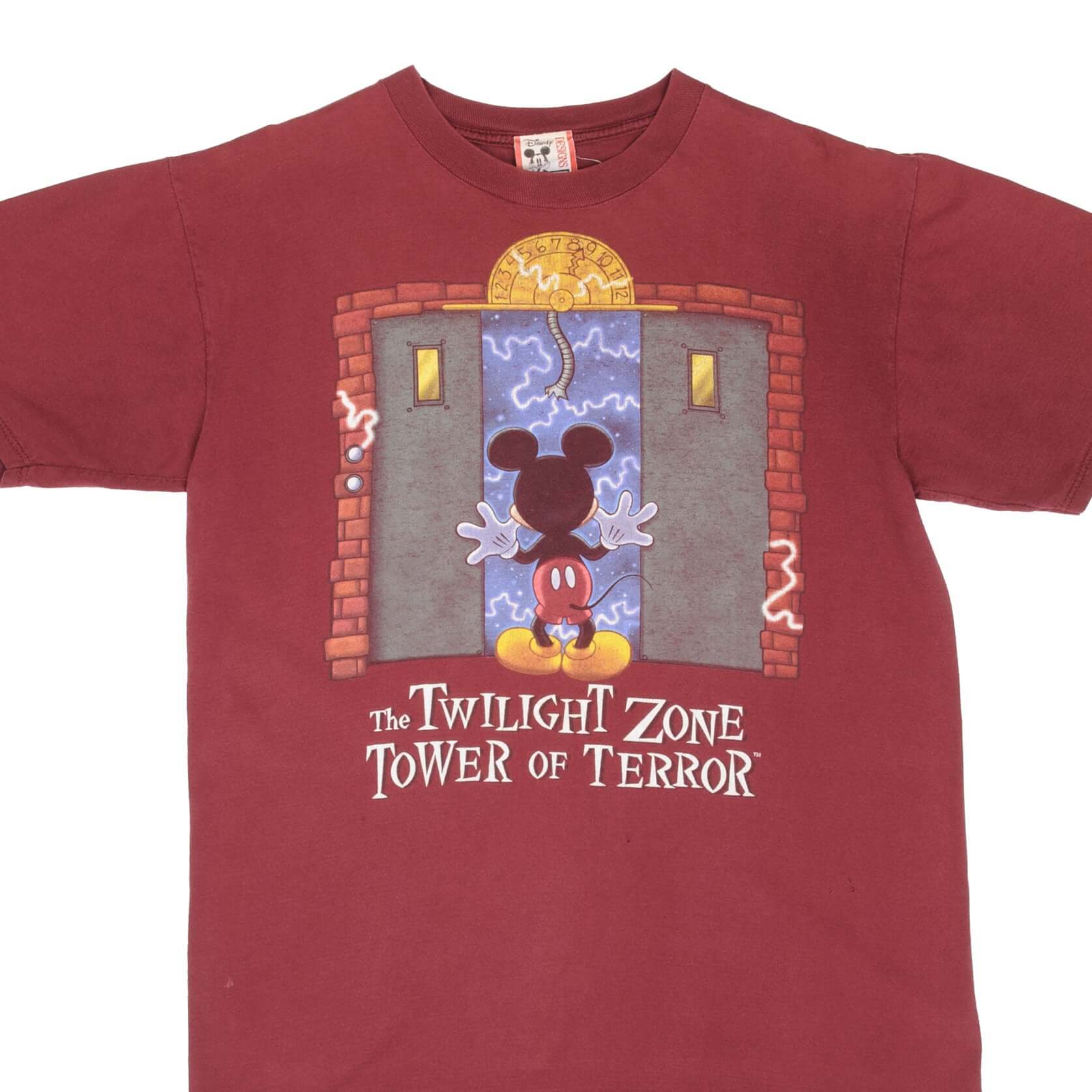 Vintage Disney The Twilight Zone Tower of Terror 1990s T-Shirt - Large Size, Made in USA - Perfect for Theme Park Fans and Retro Fashion Lovers