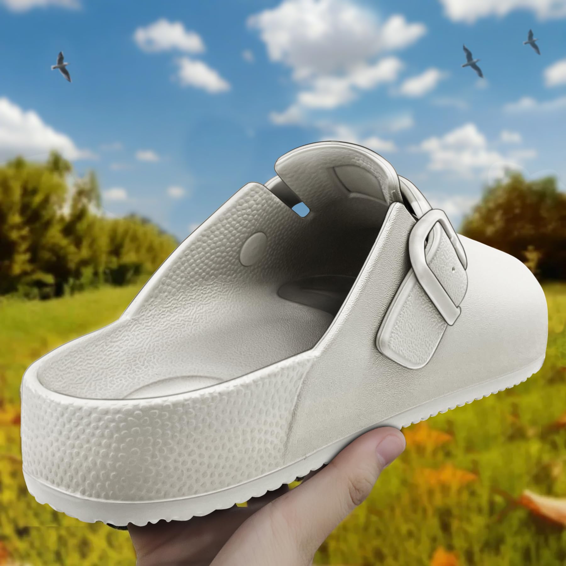 BigAnt Women's Slip-On Clogs - Comfortable Nurse Shoes for Women, Garden & Work Mules with Arch Support - Perfect for Healthcare, Hospitality & Outdoor Activities