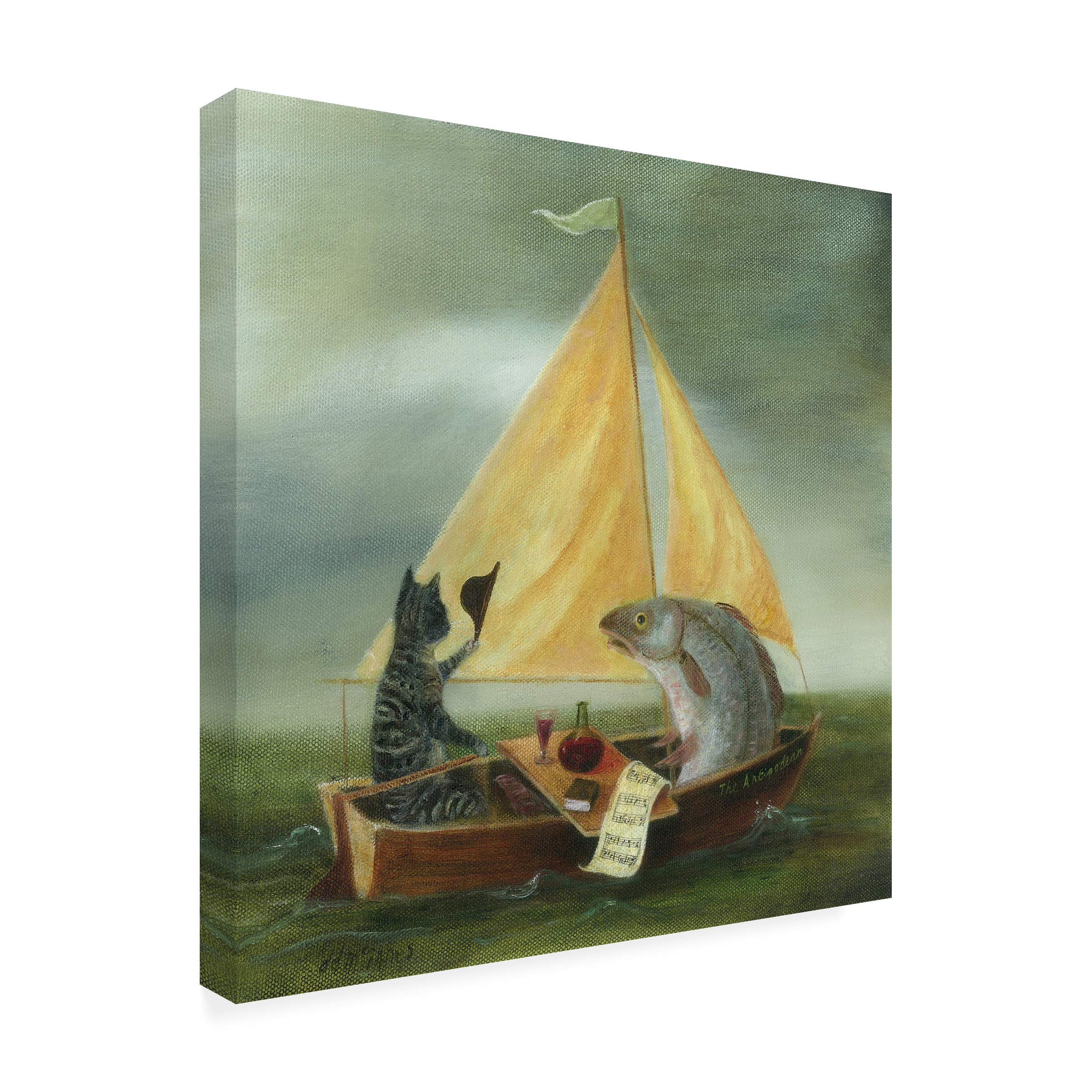 Trademark Fine Art - 18x18 The Voyage of The Antipodean by DD McInne Canvas Wall Art - Premium Gallery Wrapped Print for Living Room, Bedroom & Office Decor
