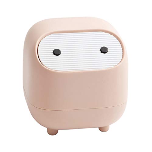**Hemoton Mini Portable Trash Can with Lid - Small Waste Bin for Desk, Car, Home, Office & Kitchen | Compact Dustbin for Indoor Use in Living Room, Bathroom & Vehicles**