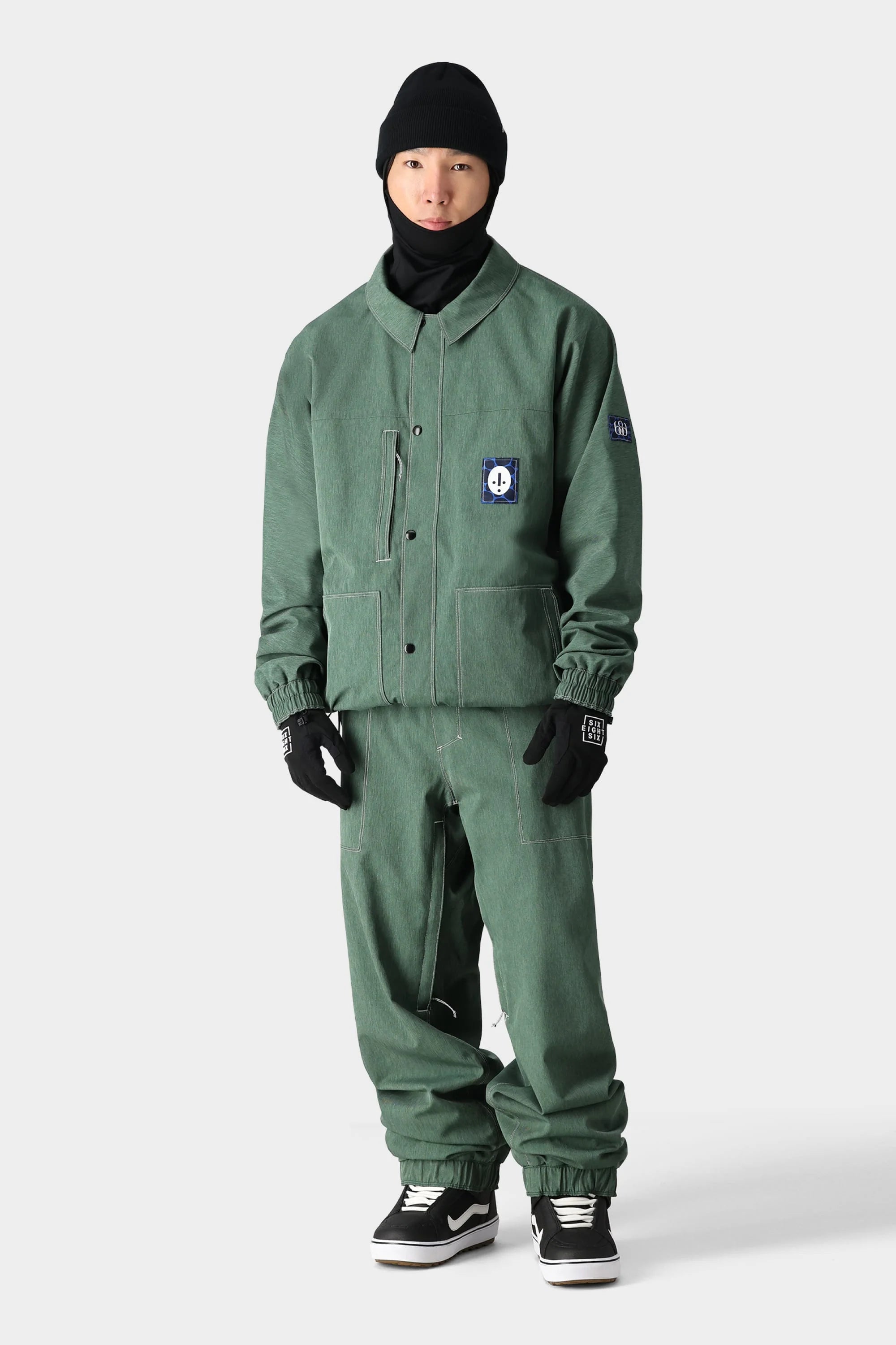 686 Dojo Snowpants 2025 - Waterproof Insulated Snow Pants for Men & Women, Forest Green Denim - Perfect for Skiing, Snowboarding & Winter Outdoor Activities