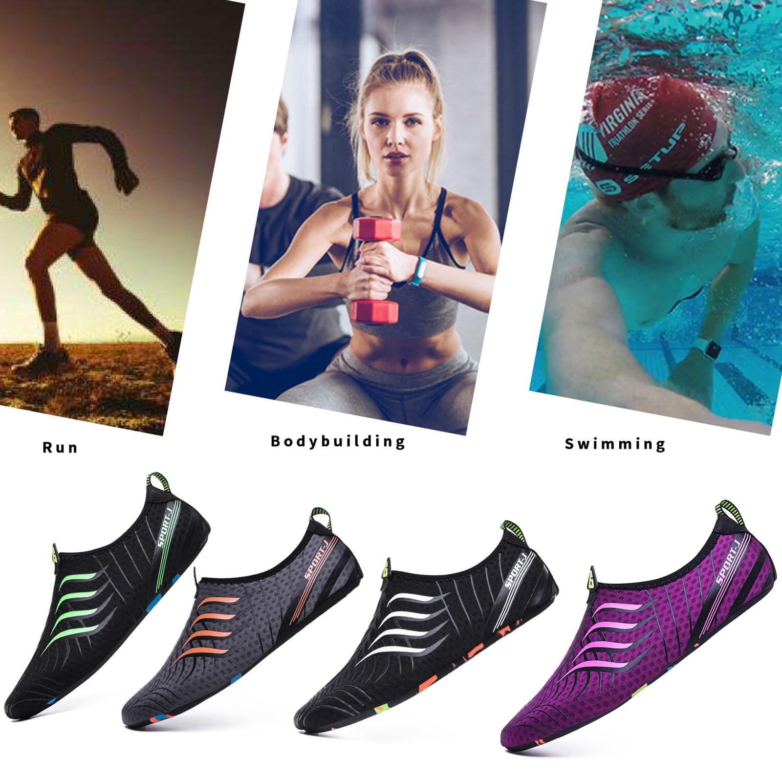 **Treer Quick-Dry Non-Slip Water Shoes for Men & Women – Lightweight Aqua Socks for Beach, Kayaking, Hiking & Water Sports**    *Use Cases: Perfect for beach walks, kayaking, hiking, poolside, and water sports activities.*