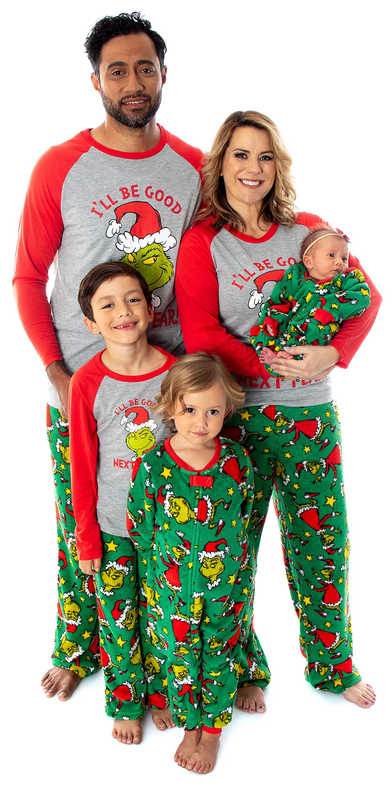 Dr. Seuss The Grinch Who Stole Christmas Matching Family Pajama Sets - Cozy Holiday Sleepwear for Men, Women, Kids & Toddlers | Perfect for Christmas Eve, Family Photos & Festive Gatherings