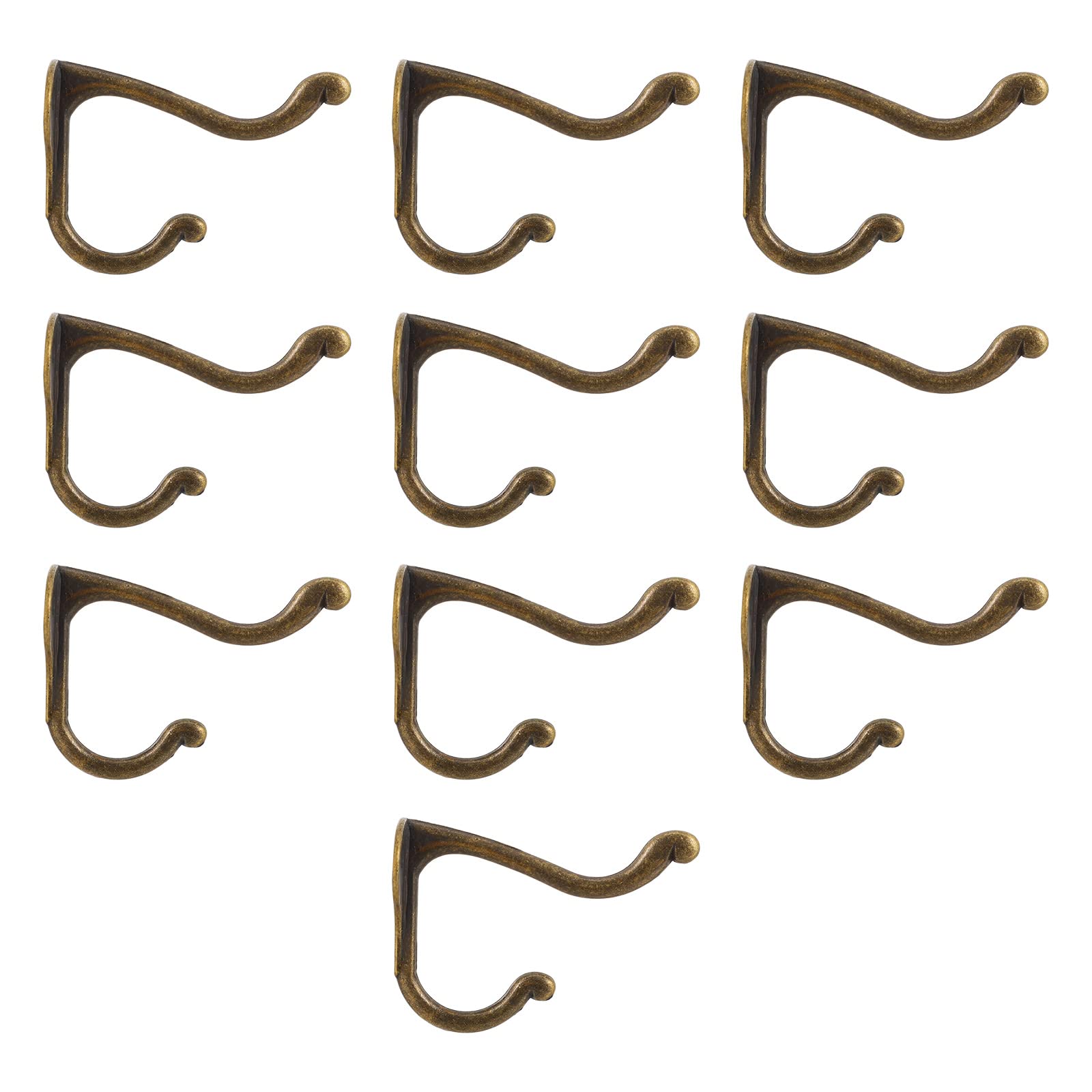 10-Pack Angoily Heavy Duty Wall Hooks - Durable Closet Hangers with Screws for Hanging Coats, Hats, Bags & Home Organization