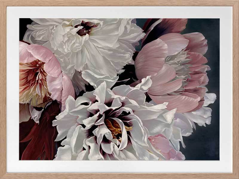 Fleur Framed Art Print - Elegant Floral Wall Decor for Living Room, Bedroom & Office - Perfect Home Decoration Gift