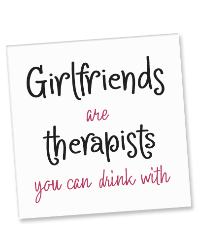 Girlfriend Therapist Beverage Napkins - 40 Count Funny Party Napkins for Bachelorette, Bridal Showers & Girls Night Out
