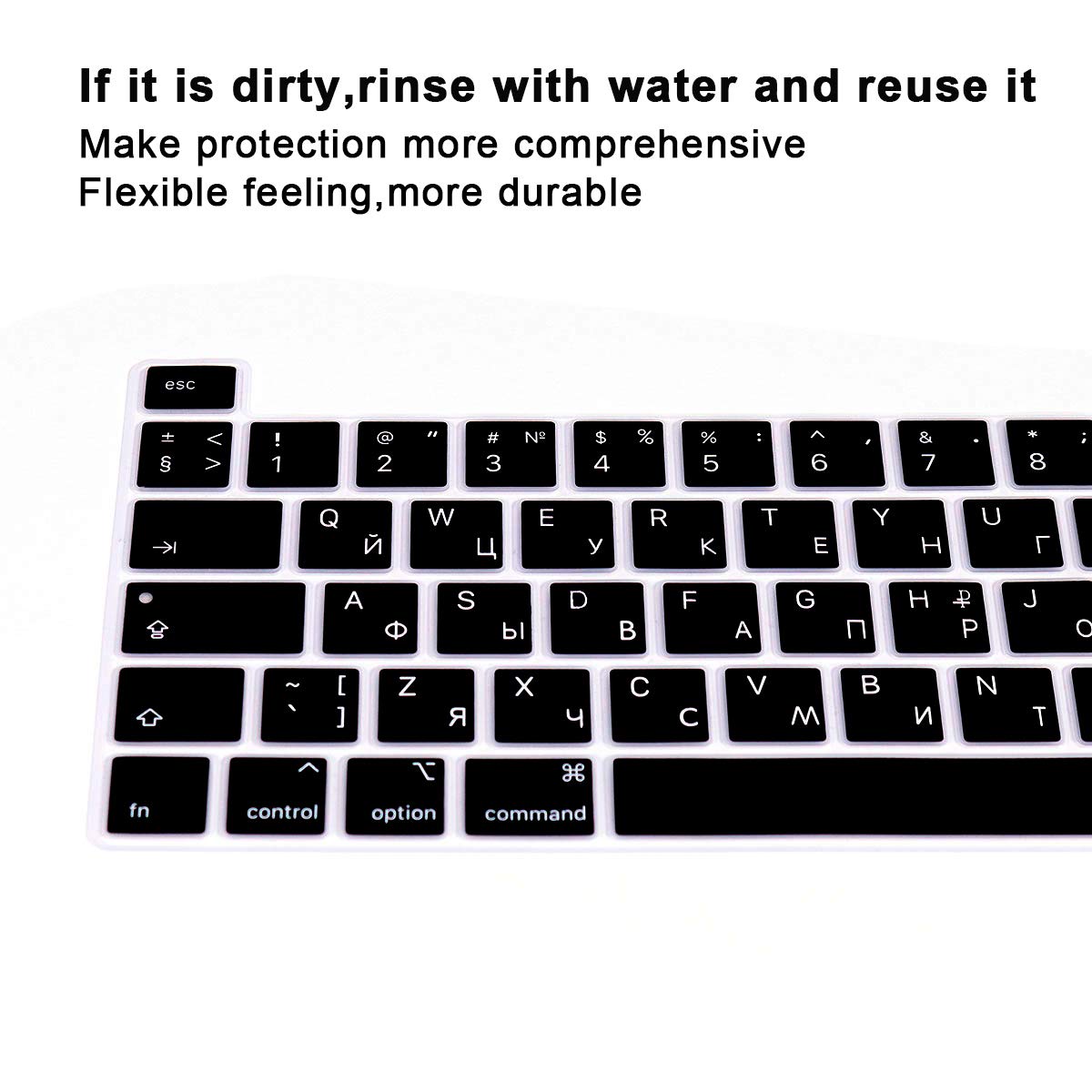 Russian Language Silicone Keyboard Cover for MacBook Pro 16