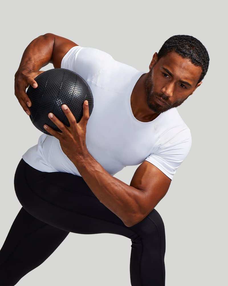 Tommie Copper Men's Back Support Compression Shirts for Pain Relief & Posture Support - Ideal for Workouts, Recovery & Daily Wear