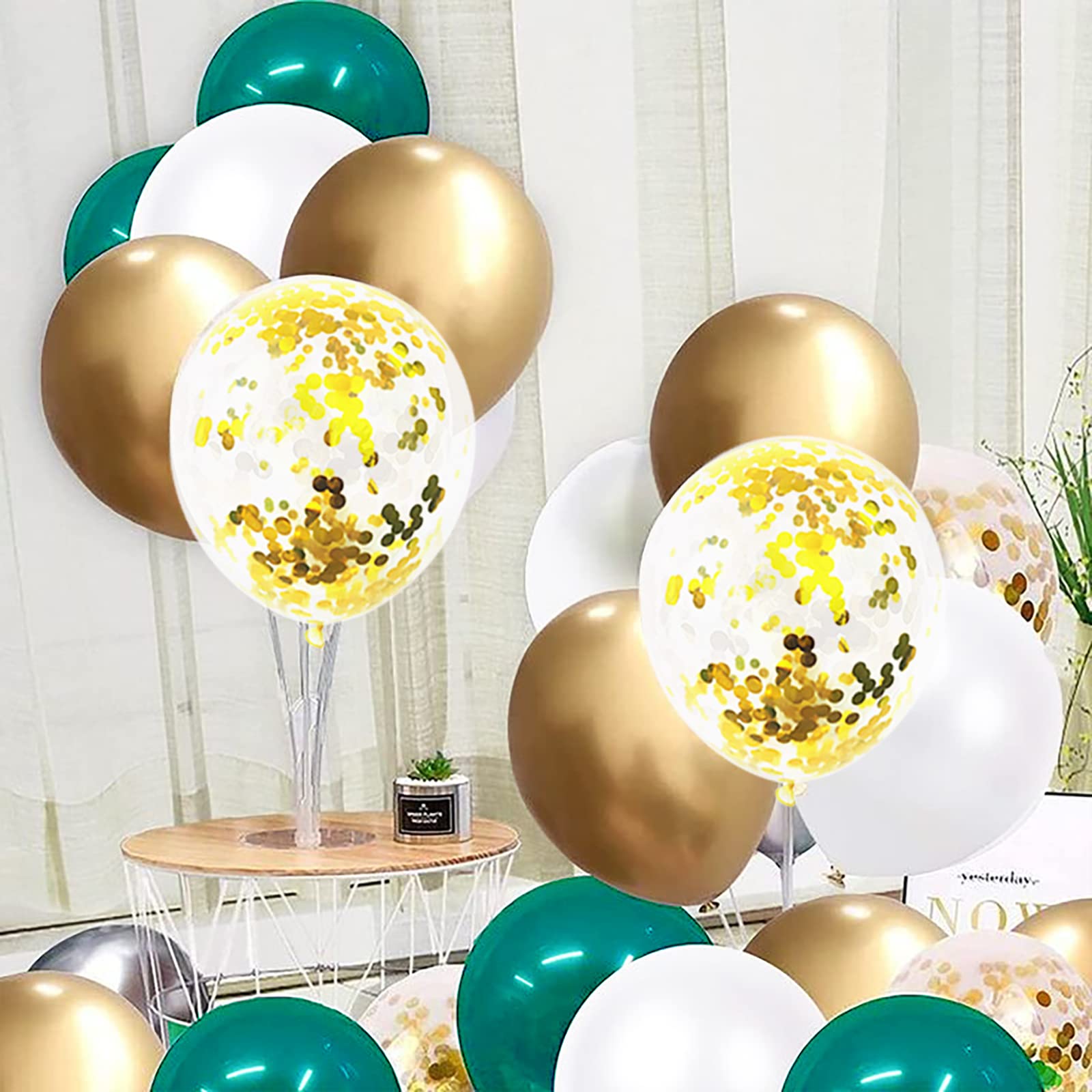 131pcs Teal & Gold Balloon Garland Kit - Elegant Birthday Party Decorations for Women, Bridal Showers & Weddings | Perfect for Indoor/Outdoor Celebrations & Photo Backdrops