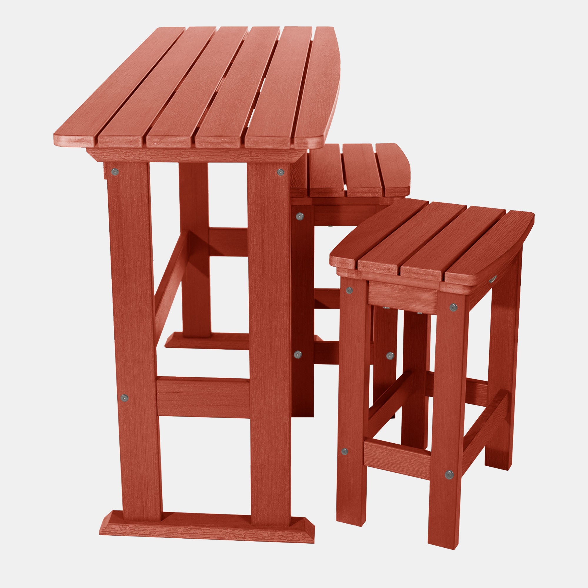 Lehigh 3-Piece Counter Height Balcony Patio Set - Outdoor Bistro Table and Chairs for Small Spaces, Porch, Garden, or Apartment Balcony