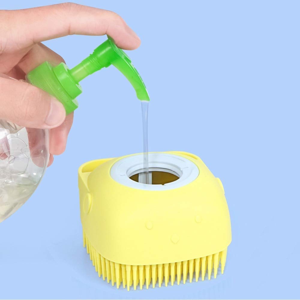 Premium Silicone Body Brush & Shower Scrubber with Built-in Gel Dispenser - Exfoliating Massage Brush for Scalp, Skin & Hair Care - Soft Bath Massager & Loofah Brush for Spa, Shower & Relaxation at Home
