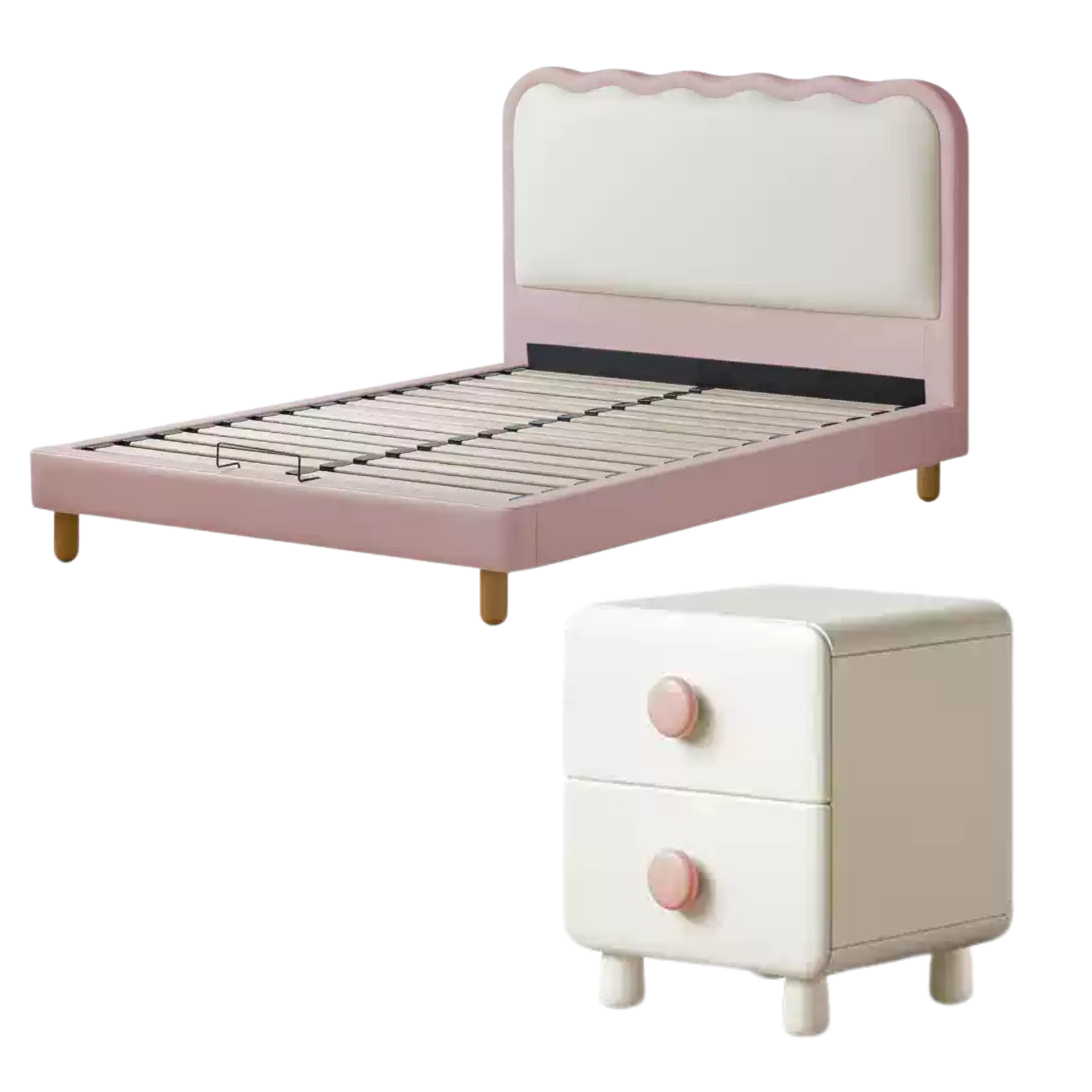 Organic Leather Kids Soft Bed - Comfortable & Durable Toddler Bed for Boys & Girls | Perfect for Nursery, Bedroom & Playroom