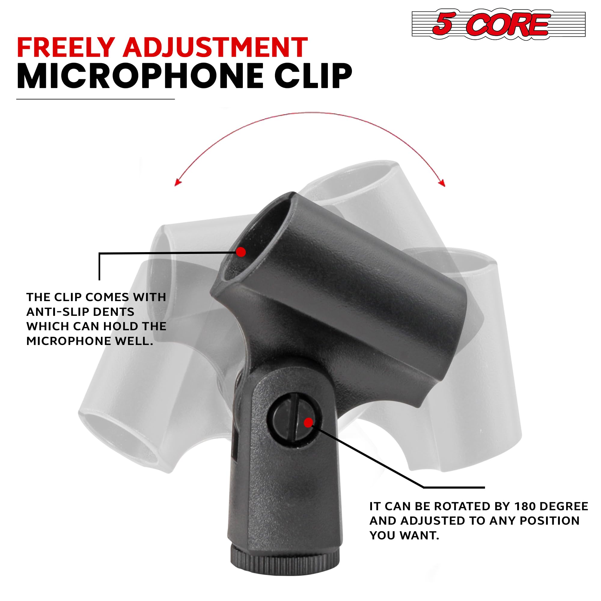5 CORE Professional Condenser Microphone - Cardioid Unidirectional Pencil Mic for Studio Recording, Podcasting & Live Streaming (Includes Windscreen, Mic Clip & Case) - INSTRU MIC 300 Grey