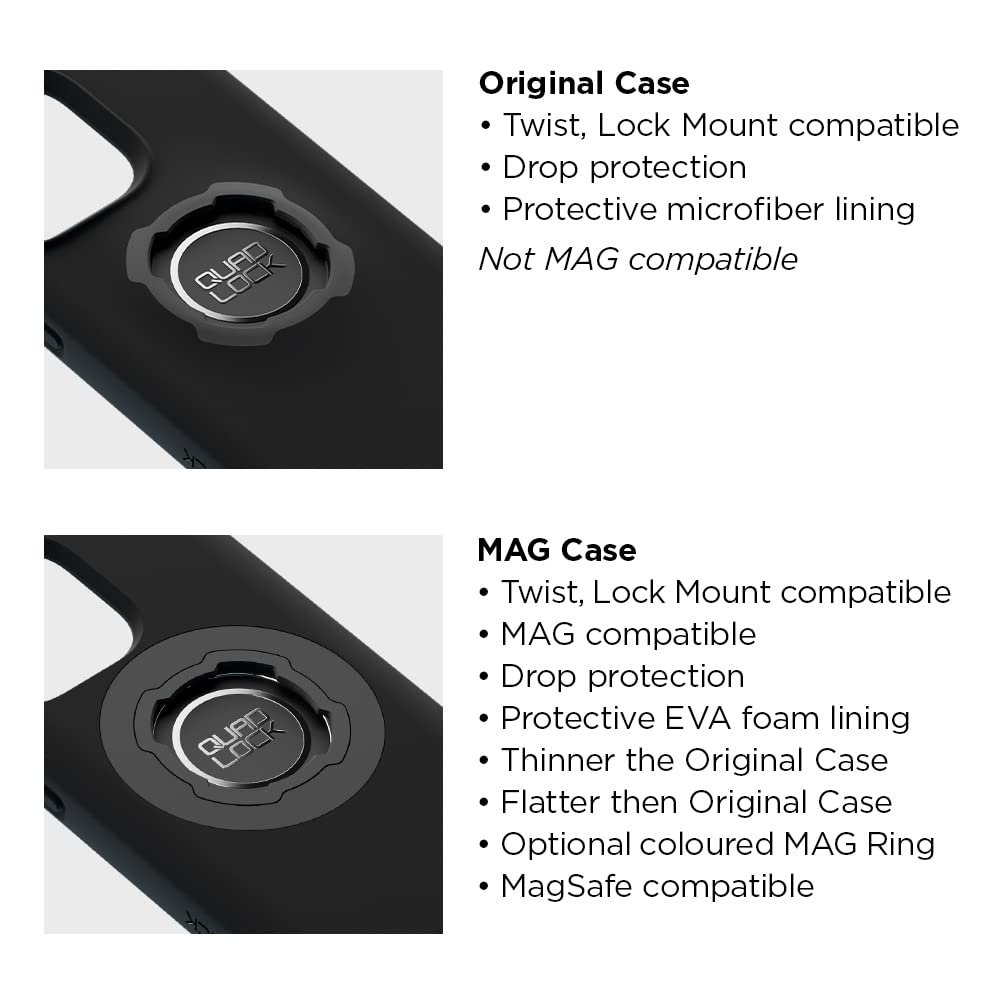 Quad Lock Motorcycle Handlebar Mount Kit - Compatible with iPhone 13 Pro Max MAG Case | Secure Phone Holder for Biking, Commuting & Adventure Riding