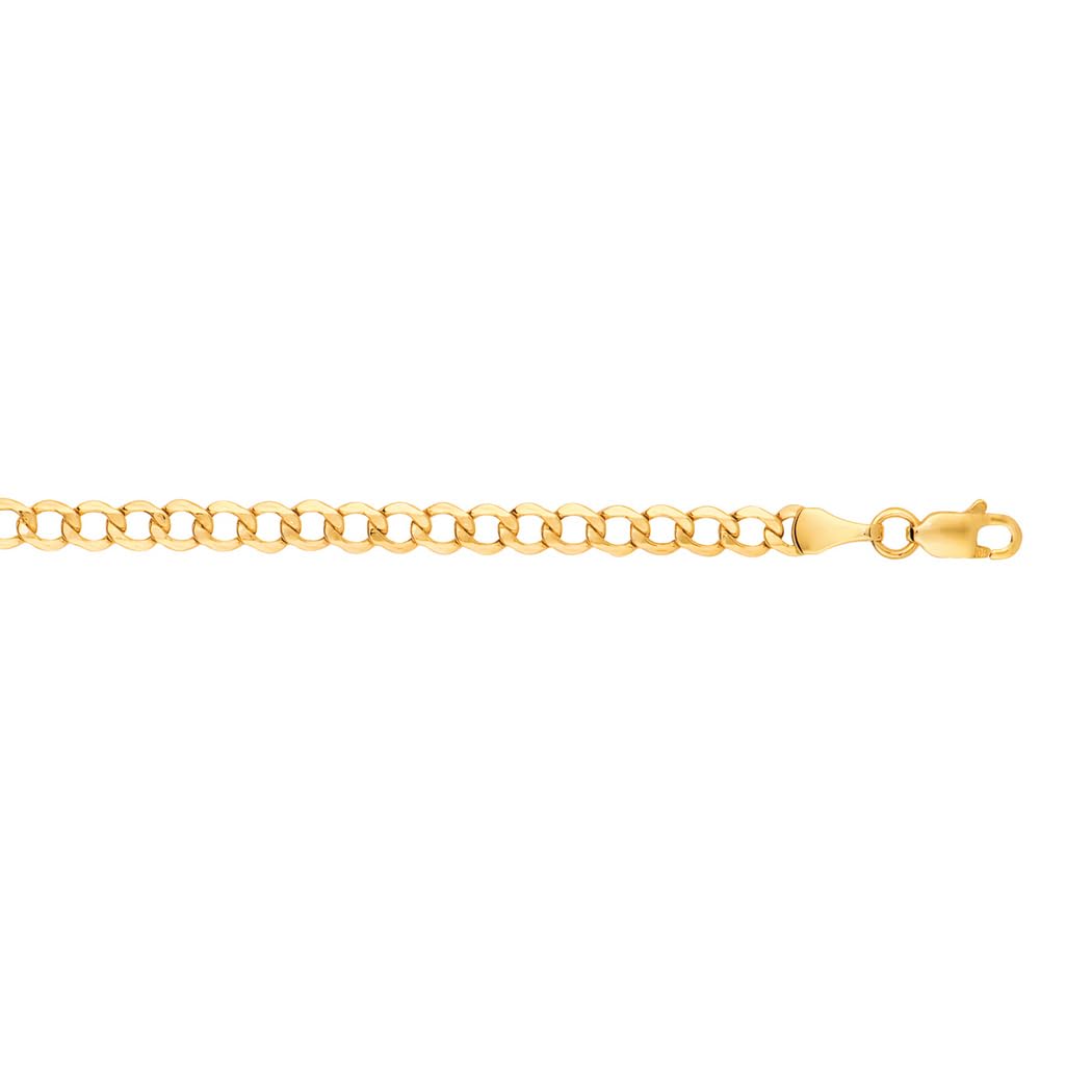 10K Gold Sparkle Cut Curb Lite Chain Necklace for Women & Men - Adjustable Lengths 16