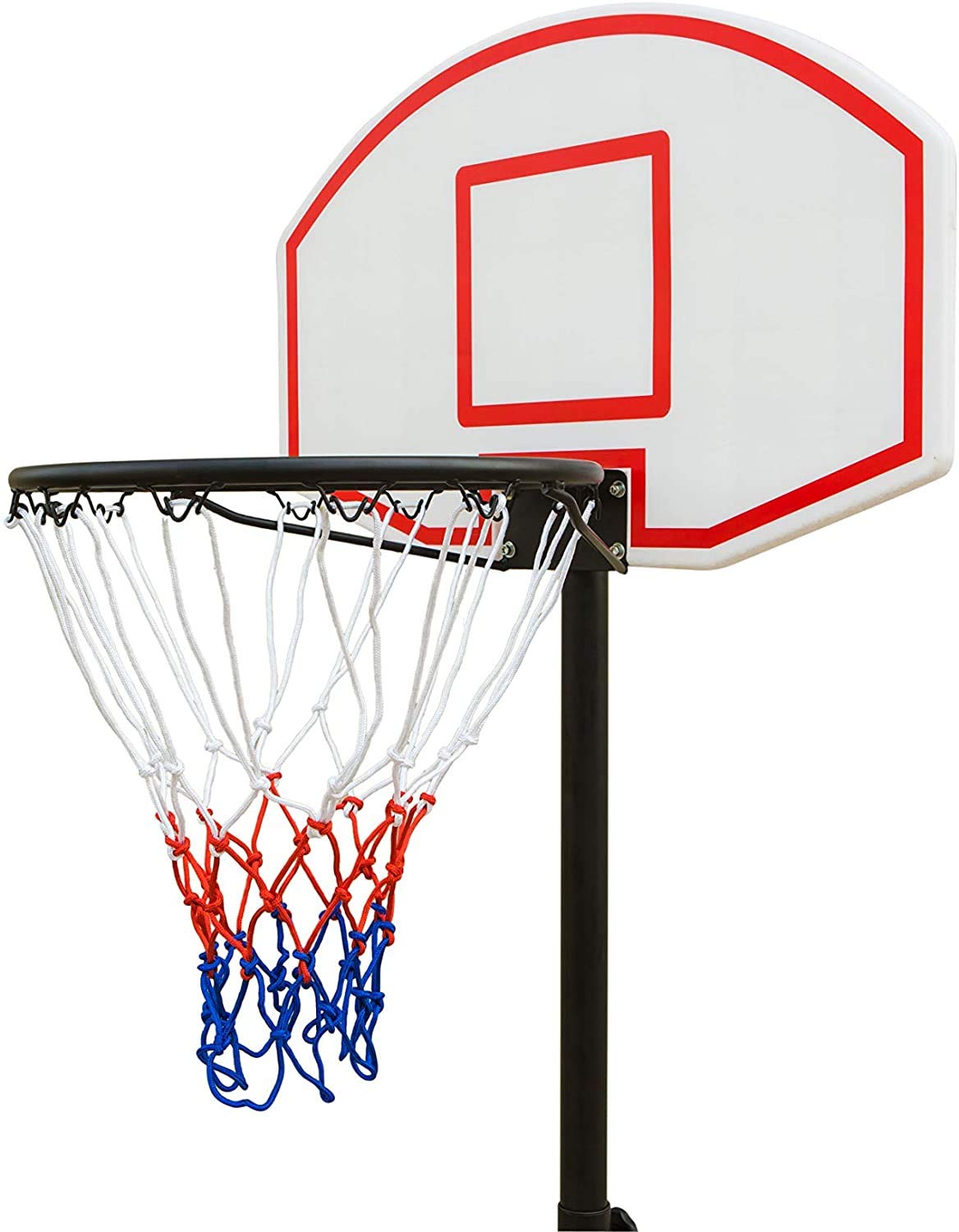 Upgraded Height-Adjustable Basketball Hoop for Kids 6.5FT to 8FT - Portable Basketball Stand with Wheels & Durable Backboard System - Perfect for Driveway, Backyard, and Outdoor Play