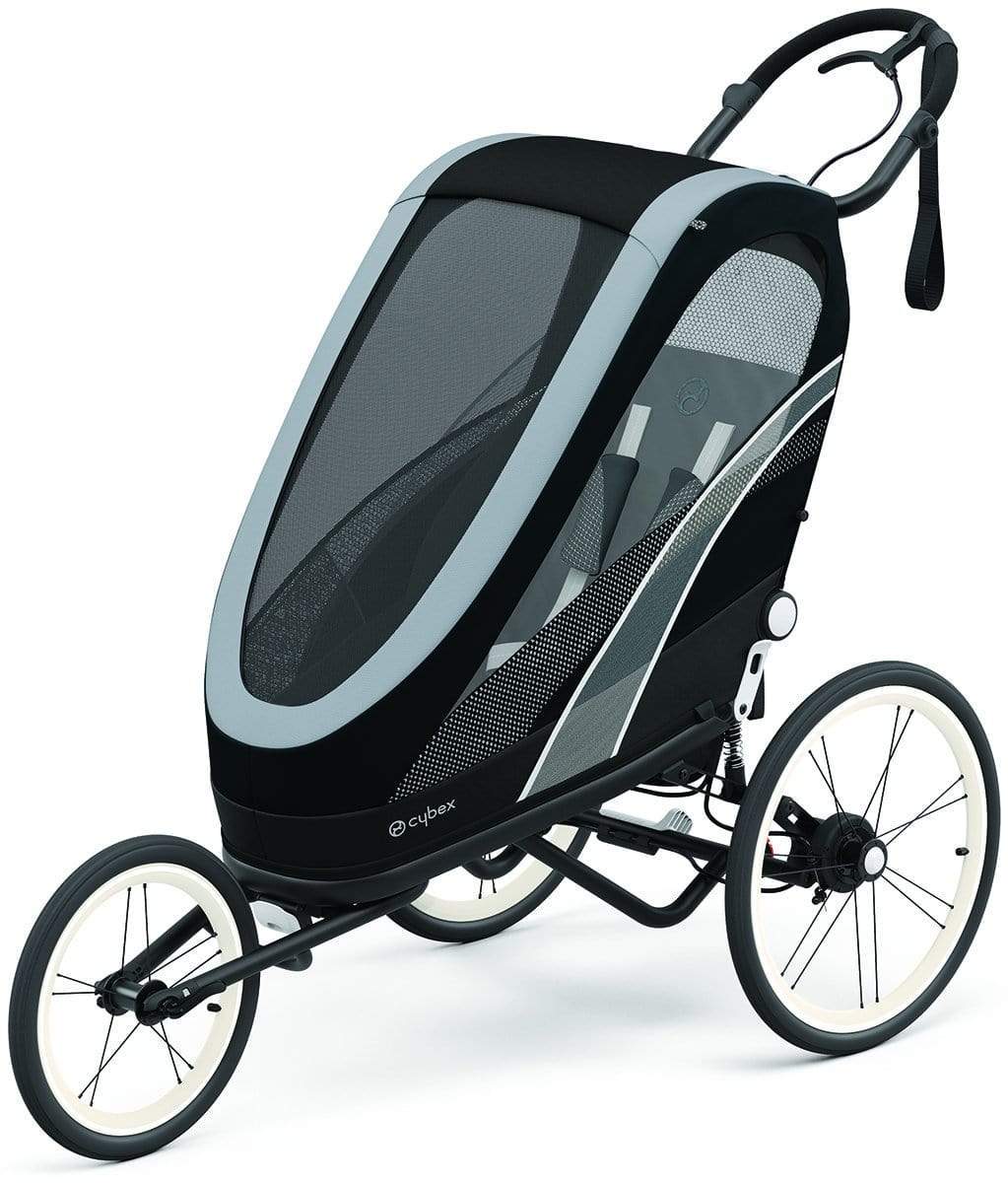 Cybex ZENO Multisport Stroller & Bike Trailer - All Black | Convertible for Jogging, Biking & Hiking | Perfect for Active Families & Outdoor Adventures