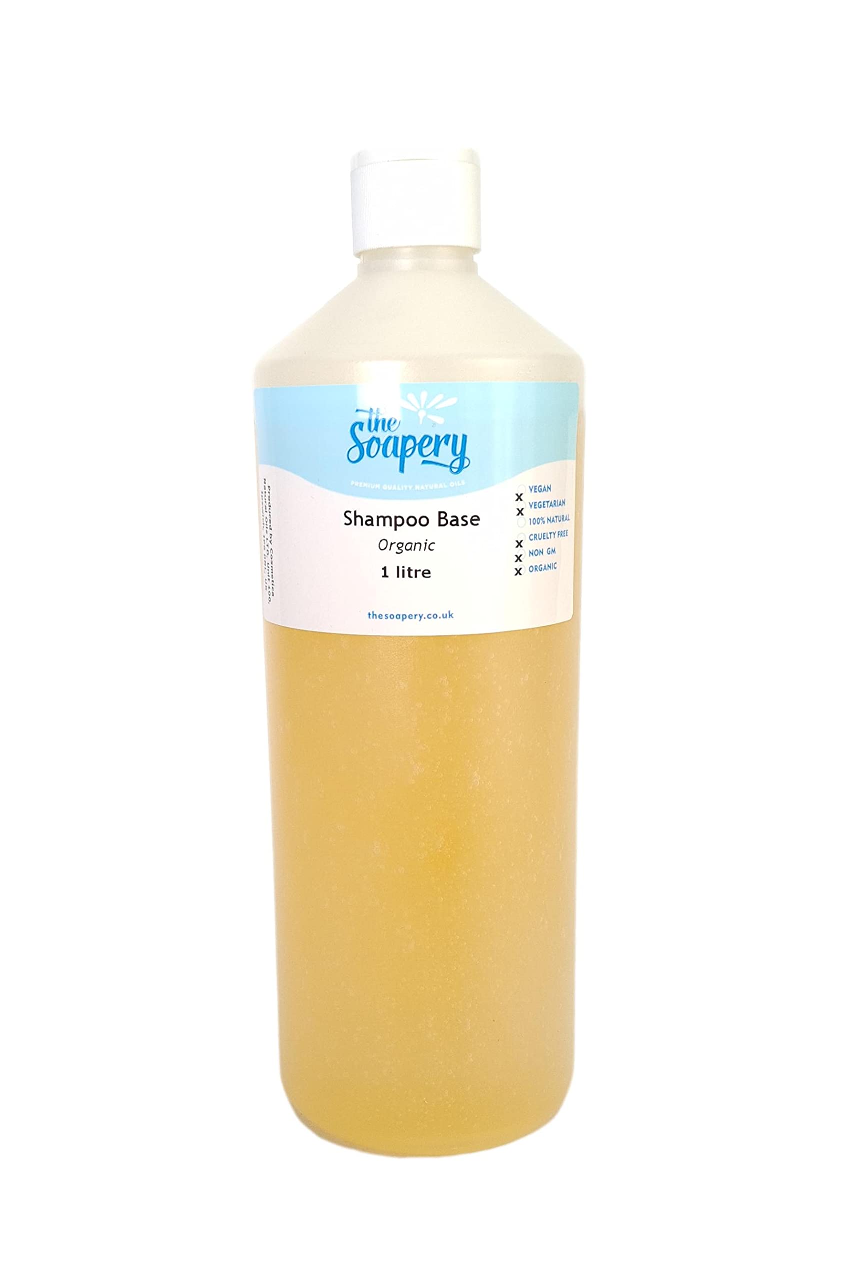 Organic SLS & SLES Free Shampoo Base 1 Liter - Sulfate & Paraben Free with Aloe Vera for Hair Care, Salons & DIY Cosmetic Products