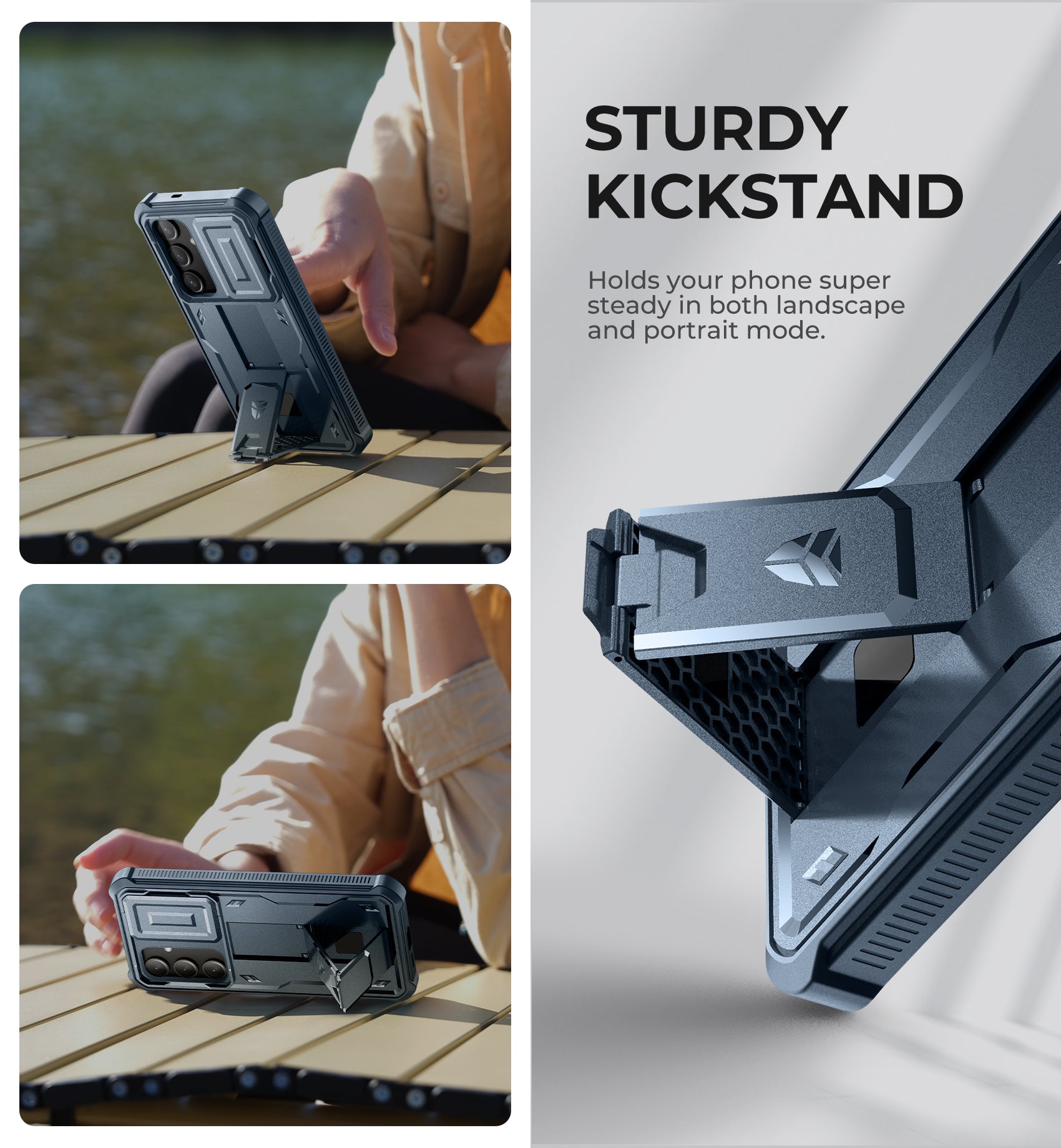 Durable Shockproof Rugged Case for Samsung Galaxy S24 Plus - Full Body Protection with Built-in Screen Protector, Slide Camera Cover & Kickstand | Perfect for Outdoor, Work & Daily Use