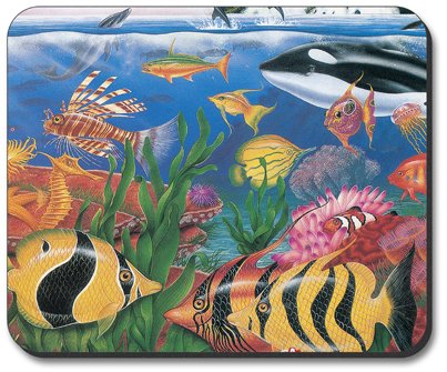 Art Plates Sea Life Mouse Pad - Ocean Themed Non-Slip Desk Mat for Computers & Gaming (Perfect for Office, Home, Gaming Setup & Marine Lovers)