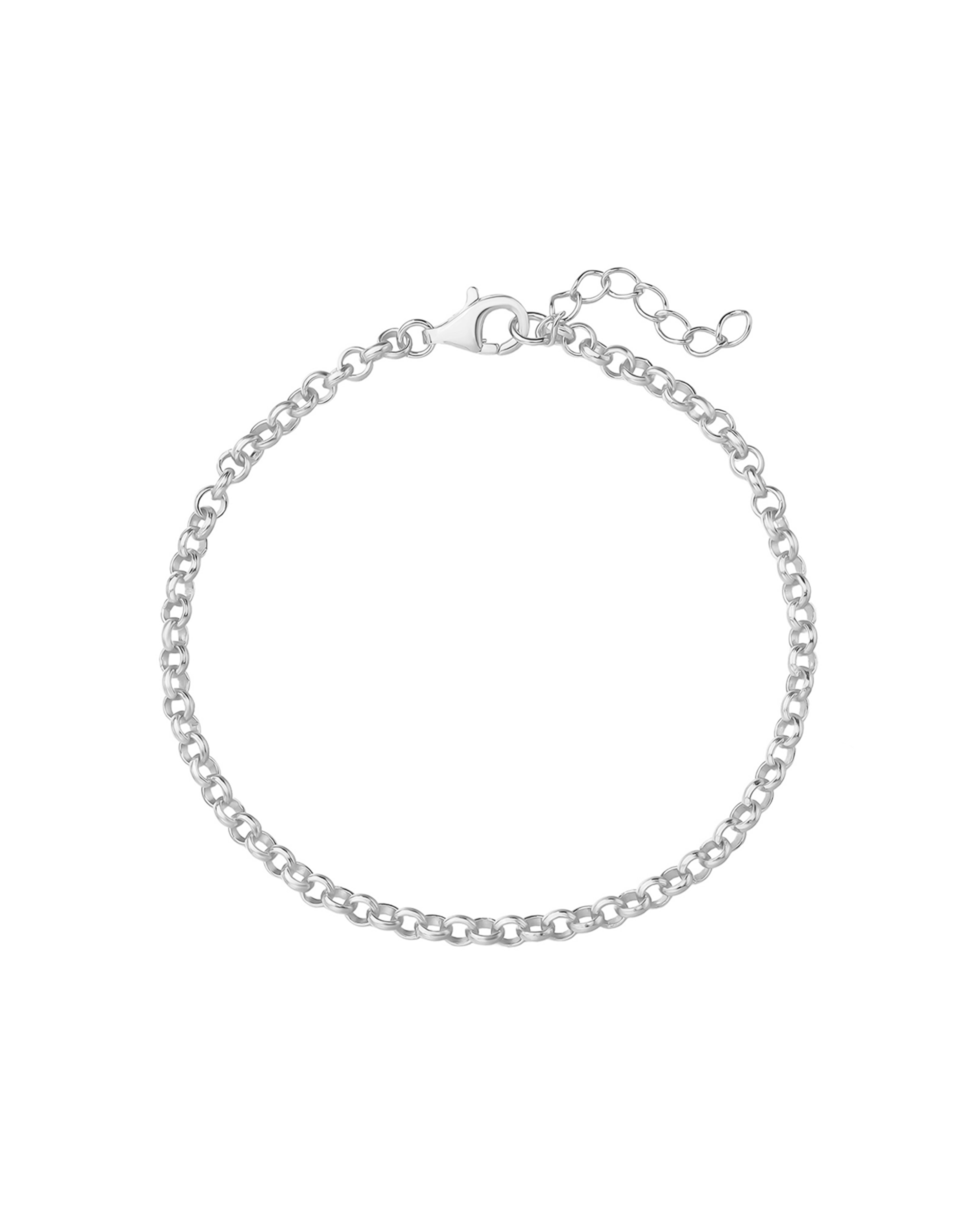 Elegant Rolo Chain Charm Bracelet - Sterling Silver Jewelry for Women, Perfect for Gifts, Parties & Everyday Wear