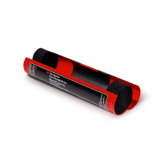 3M Fire Barrier Pass Through Device PT2RD | 2 Inch Round Firestop Collar (6-Pack/Case) - Ideal for Electrical and Plumbing Penetrations in Walls and Floors