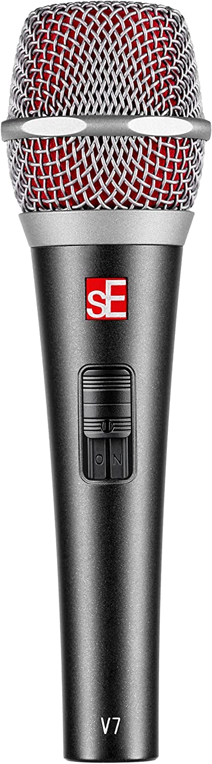 Briskdrop sE Electronics V7 Supercardioid Dynamic Handheld Microphone - Professional XLR Mic with 2 XLR Cables & 10 Cable Ties - Perfect for Podcasting, Live Streaming & Studio Recording