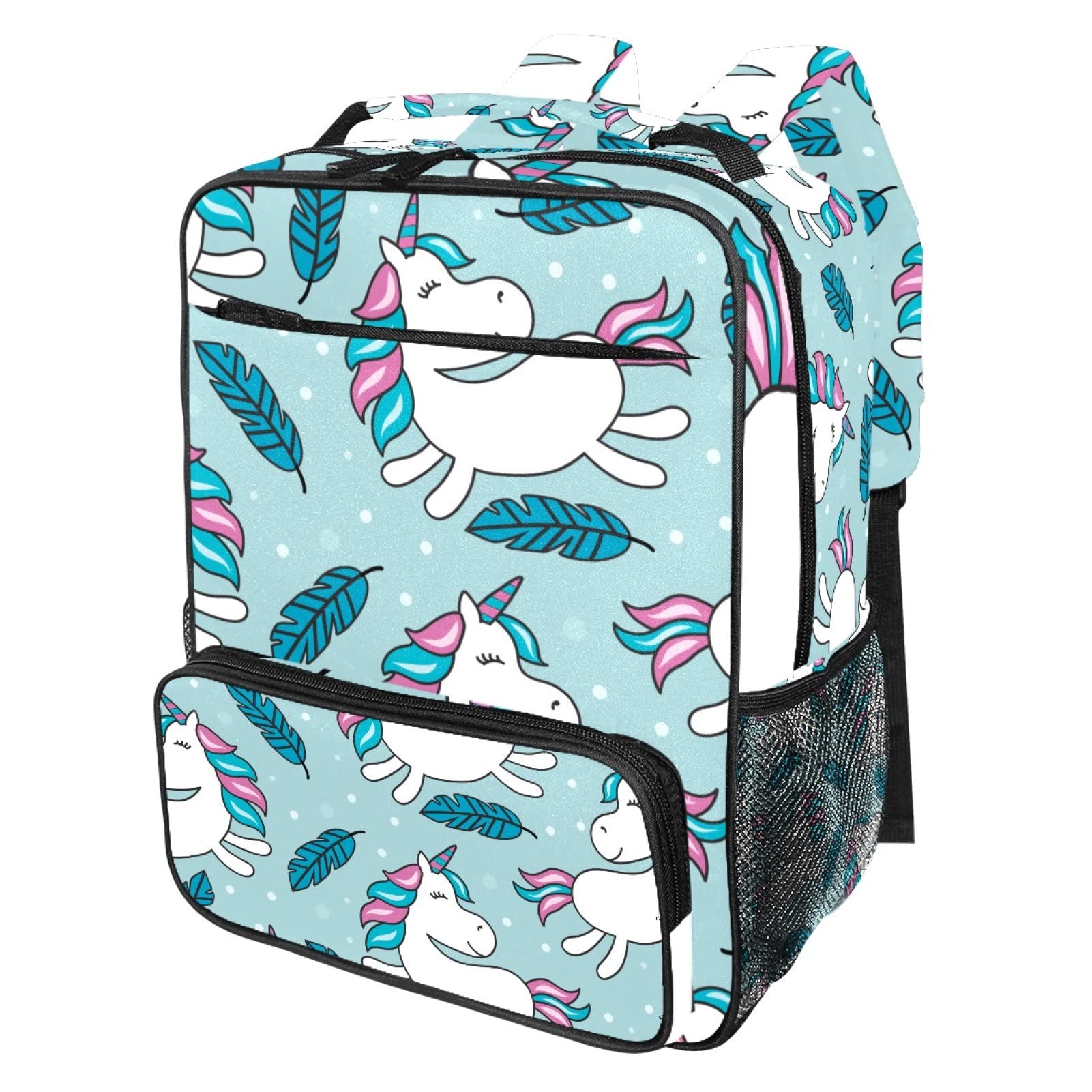 Unicorn Blue Lightweight Backpack for Girls & Boys - Durable Elementary School Bookbag with Adjustable Straps - Perfect for School, Travel, and Everyday Use