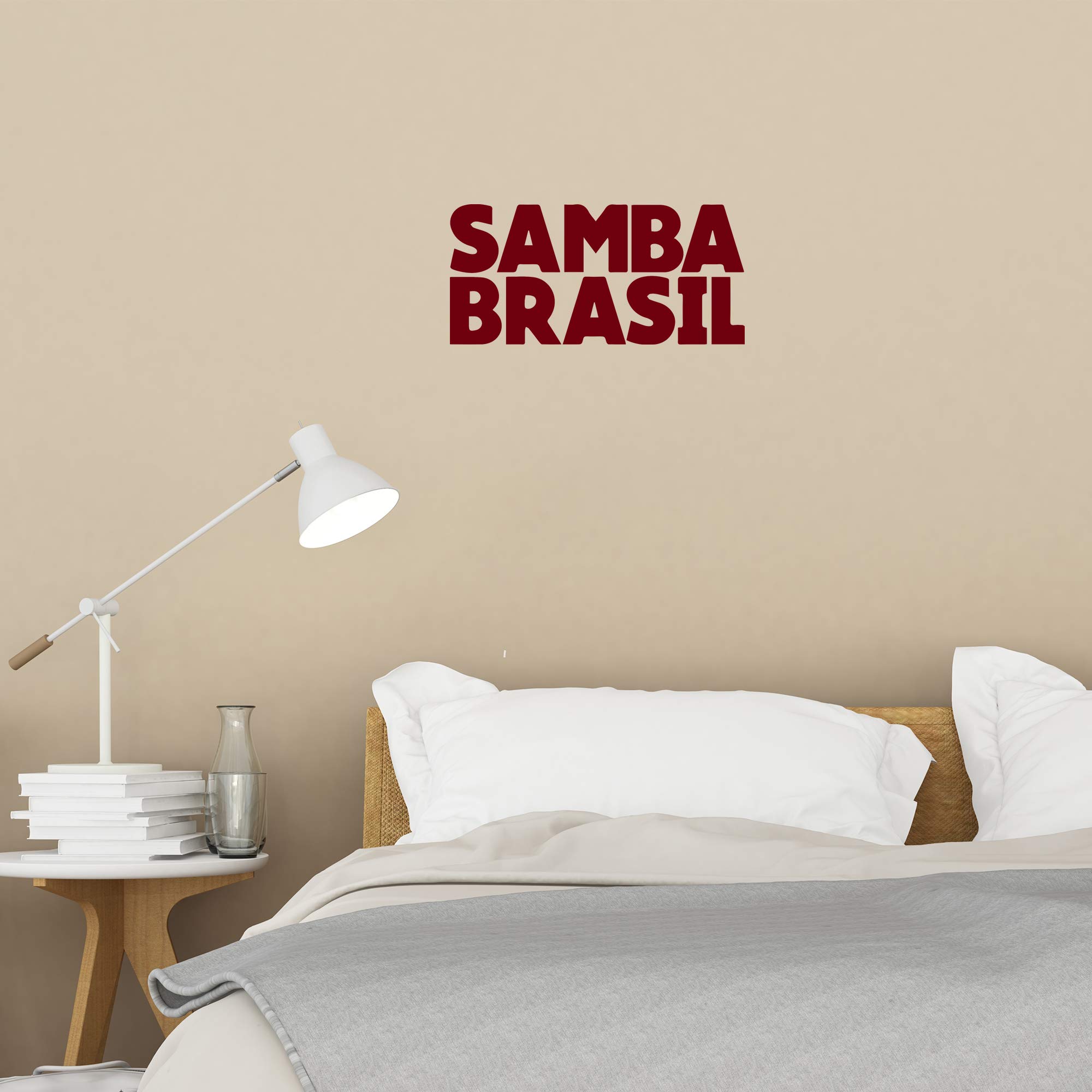 ANGDEST Samba Brasil Burgundy Vinyl Decal Stickers (Set of 2) - Waterproof, Durable for Laptop, Phone, Helmet, Car, Mug, Wall Decor - Perfect for Home, Office & Personal Accessories Customization