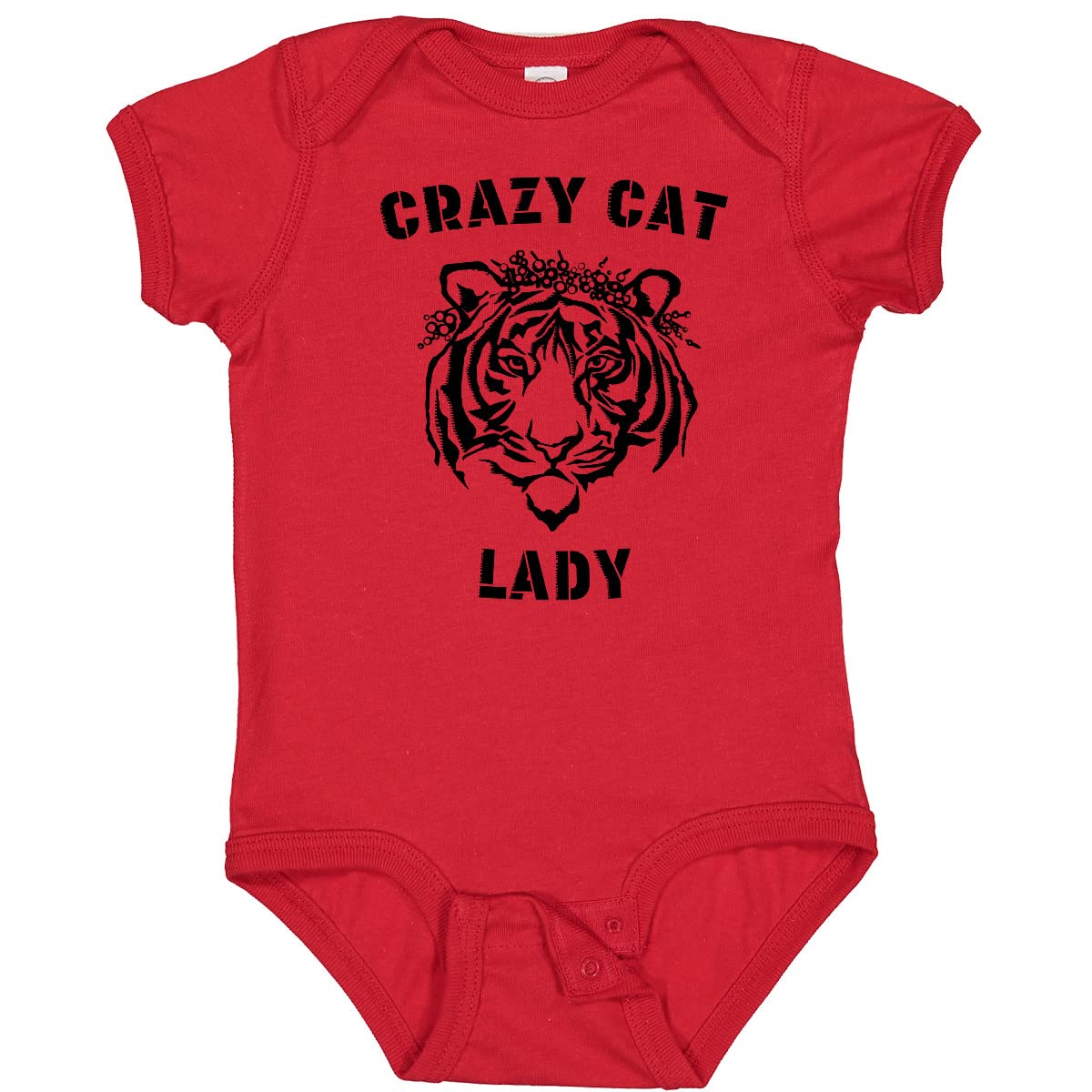 Crazy Cat Lady Tiger Bodysuit for Babies - Fun Pet Lover Outfit