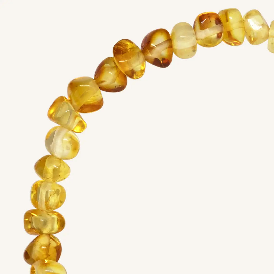 Abundance Amber Stone Bracelet - Natural Healing Crystal for Stress Relief & Positive Energy - Perfect for Meditation, Yoga & Spiritual Wellness