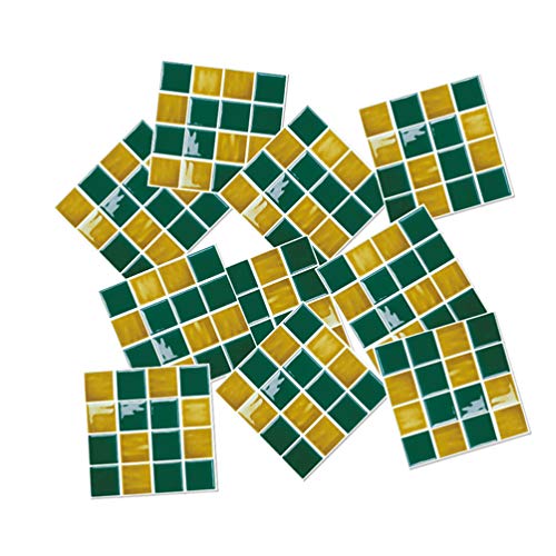 LIOOBO 3D Removable Self-Adhesive Wallpaper - Waterproof, Anti-Oil Mosaic Tile Stickers for Kitchen & Bathroom (15-Piece Set, Style 5) - Perfect for Home Decor, Backsplash, and DIY Wall Covering Projects