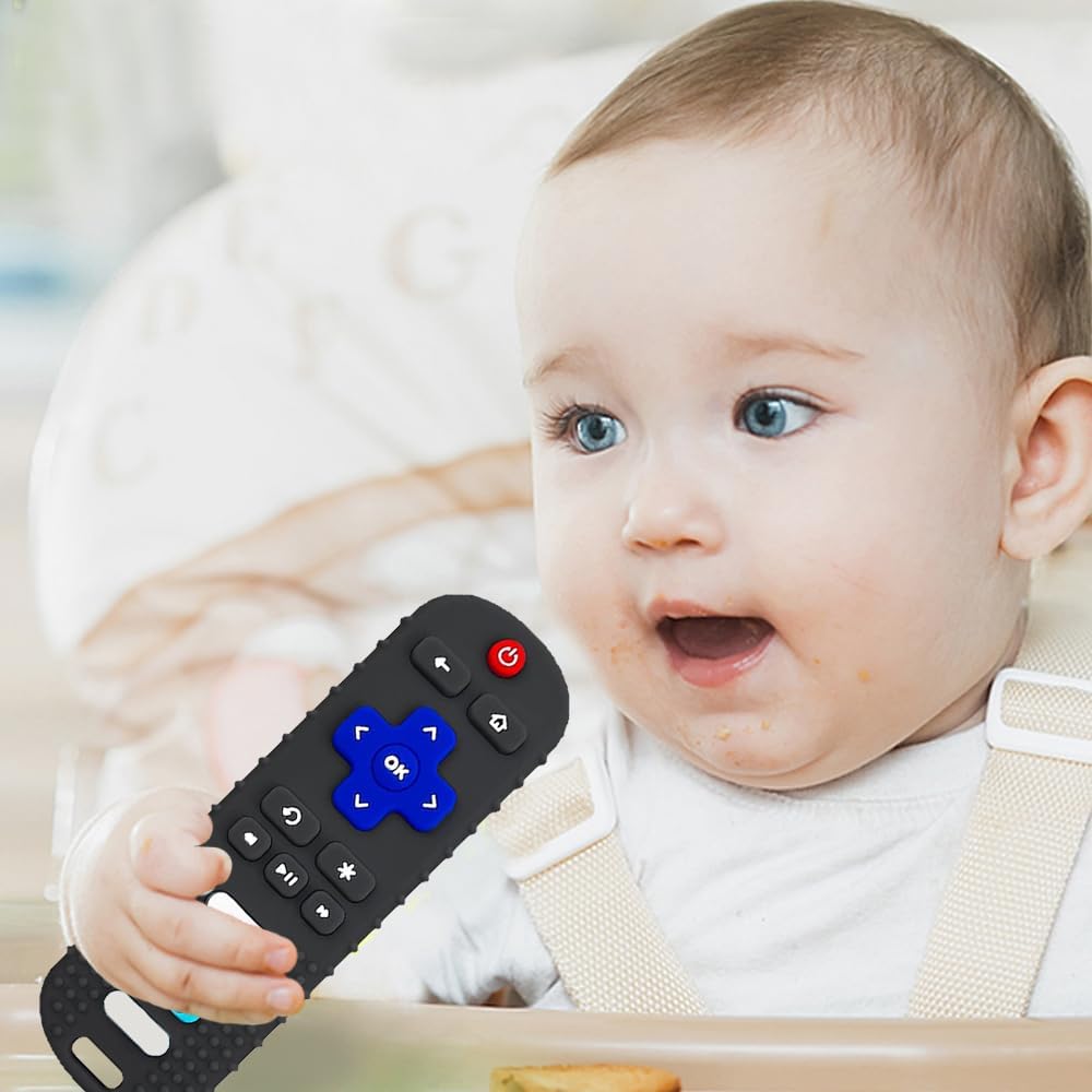 **BPA-Free Baby Teether Toy - TV Remote Control Shaped Teething Toy for Infants 3-24 Months | Safe Chew Toy for Soothing Sore Gums - Perfect for Home, Travel & Playtime**