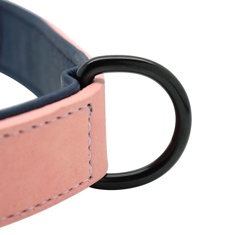Custom Engraved Leather Dog Collar with Personalized Nameplate - Padded Adjustable Collar for Small, Medium & Large Dogs - Pink XXL Size - Perfect for Daily Walks, Training & Special Occasions