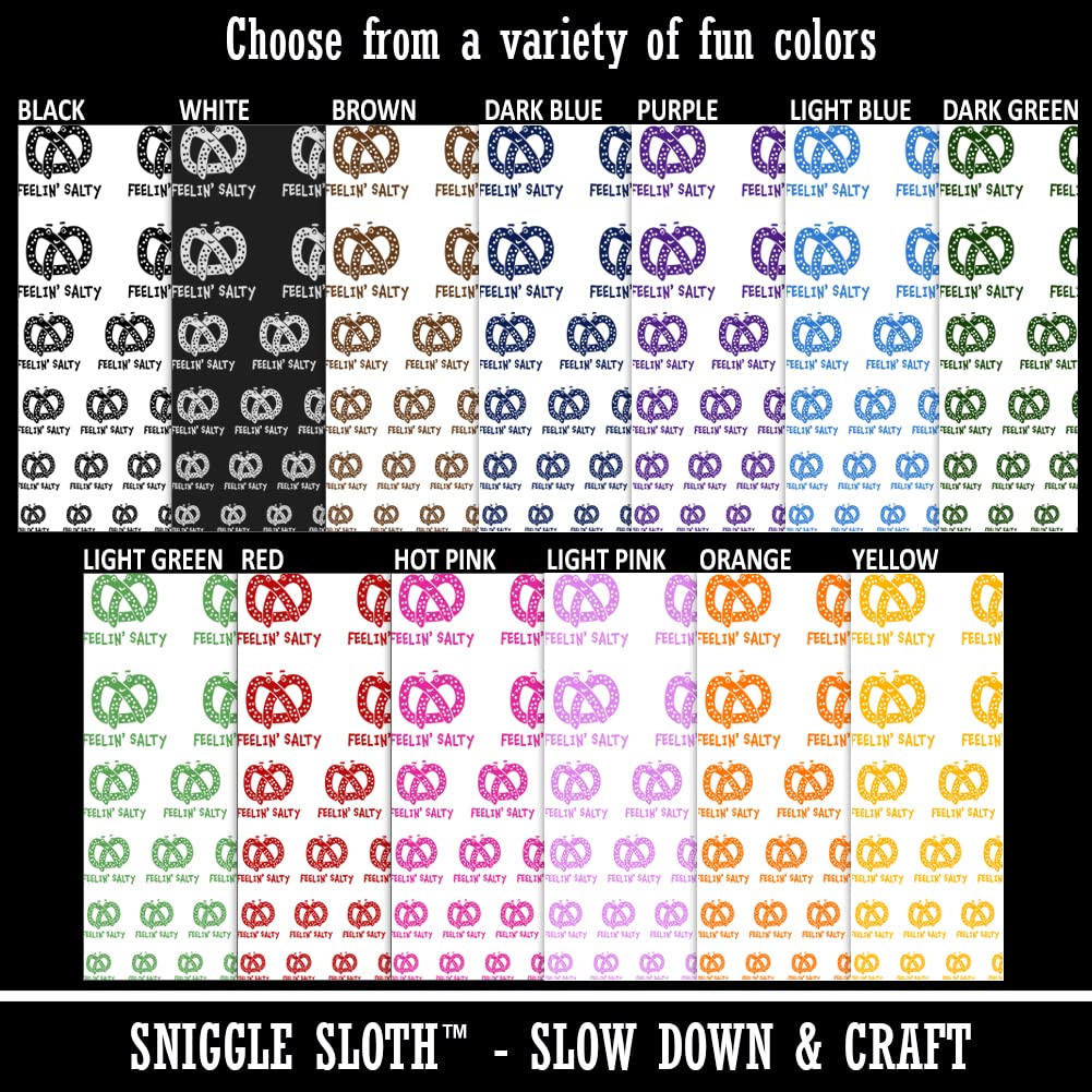 Kawaii Pretzel Temporary Tattoos - Waterproof Fake Body Art Set (Black, 1 Sheet) | Cute Foodie Tattoos for Parties, Festivals & Everyday Fun
