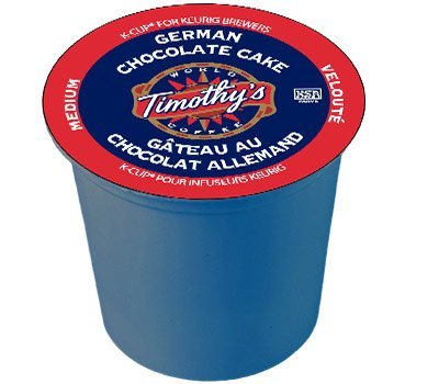 Timothy's World Coffee German Chocolate Cake K-Cup Pods for Keurig Brewers - 24 Count (4 Pack) | Rich Chocolate & Coconut Flavored Coffee | Perfect for Breakfast, Office or After-Dinner Treat